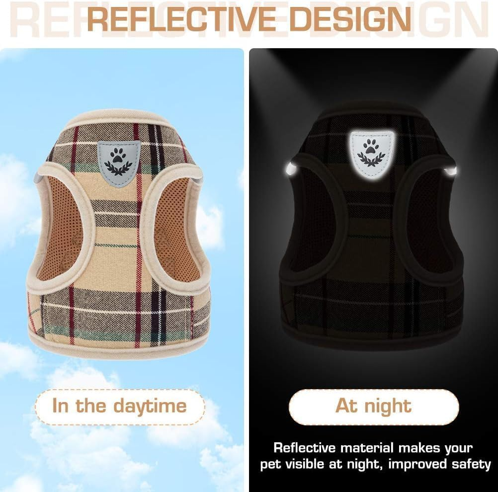 KOOLTAIL Dog Harness and Leash Set for Medium Large Dogs, Step in No Pull Soft Mesh Dog Harness Comfort Padded Pet Vest, Adjustable Reflective Easy Walking Puppy Cats Harnesses Training image number 6