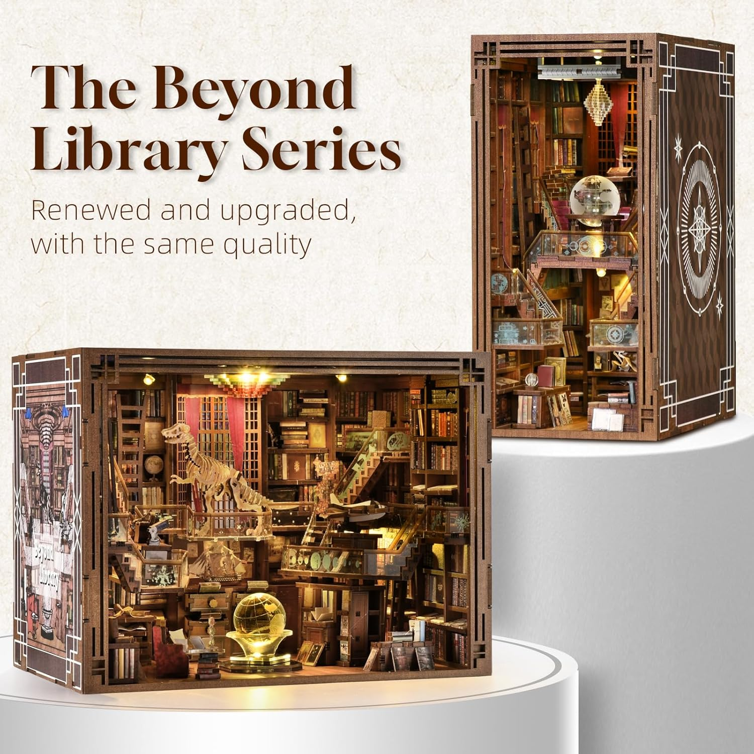 Book Nook Kit, DIY Miniature Dollhouse Booknook Kit, 3D Wooden Puzzle Bookend Bookshelf Insert Decor with LED Light for Teens and Adults(Beyond Library Max) - Phantom Of The Opera image number 7