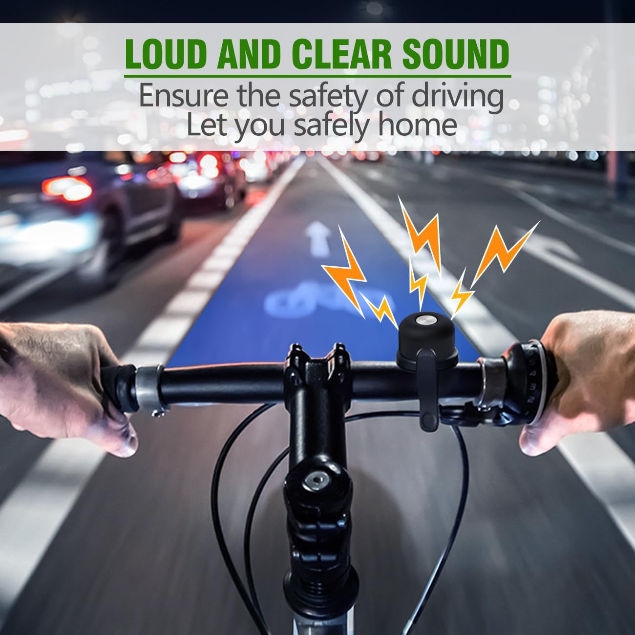 Airtag Bike Bell,Hidden Bicycle Brass Bell,Waterproof Anti-Theft Anti-Corrosion for 22.2Mm Handlebar,Bicycle Bell with Loud Sound,Cycling Equipment the Cyclists Black(Airtag Not Included) image number 2