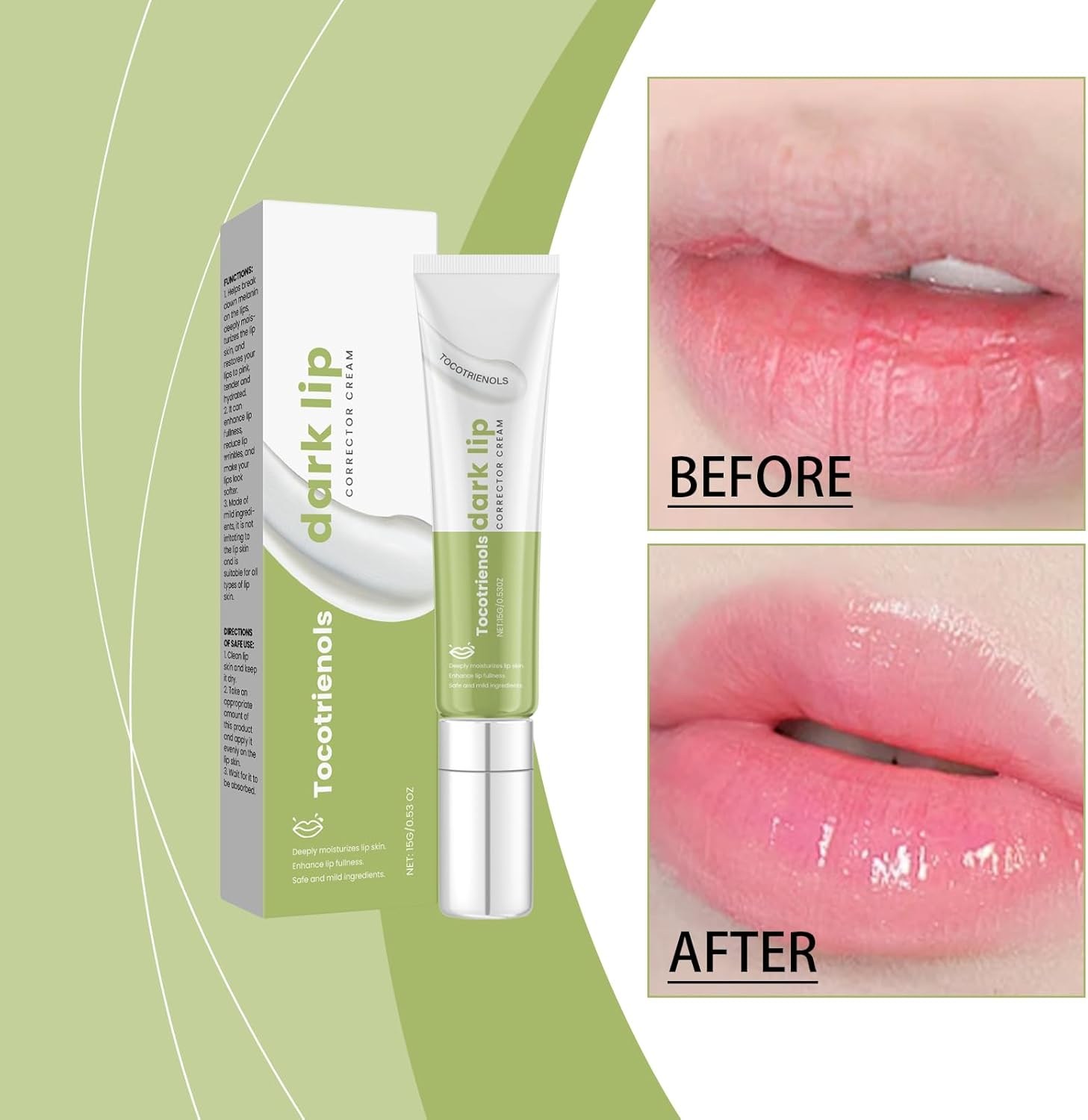 Dark Lip Corrector Cream, Lip Care Cream, the Formulated Is Mild and Suitable for All Skin Types, Lightening for Dark Lips, Refreshing Texture, Suitable for Both Men and Women (1Pcs) - 3Pcs image number 3