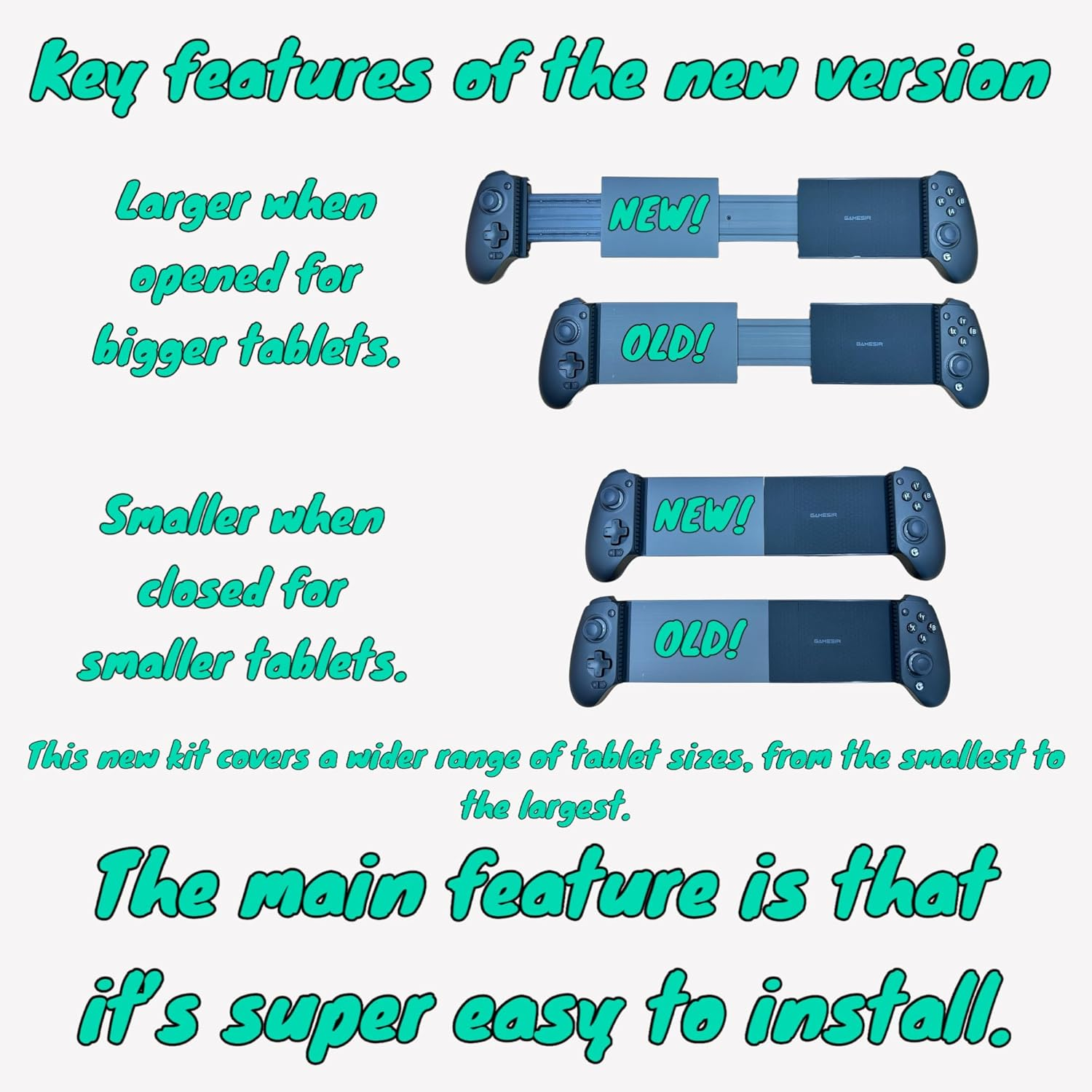 Expansion Kit for GAMESIR G8 plus Controller for Tablets - (Extended Range 4 to 16.5 Inches) DYI - EASY to INSTALL - IMPORTANT: Please Watch the Instalation Video before Purchasing - THIS IS NOT A image number 4