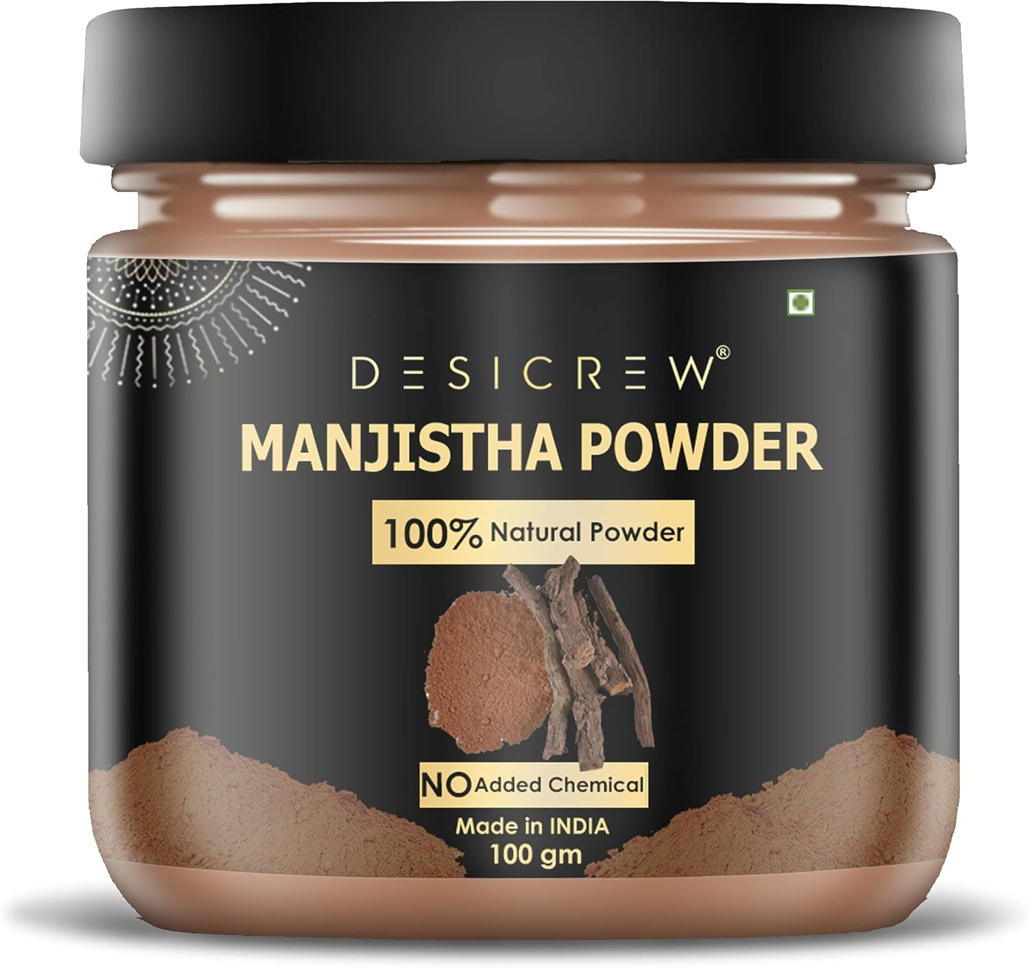 Desi Crew Pure & Natural Manjistha Powder for Natural Texture & Colour, Strong, Shiny, Silky,Healthy Scalp, Dandruff & Spilt Ends Free Hair Pack 100 GM