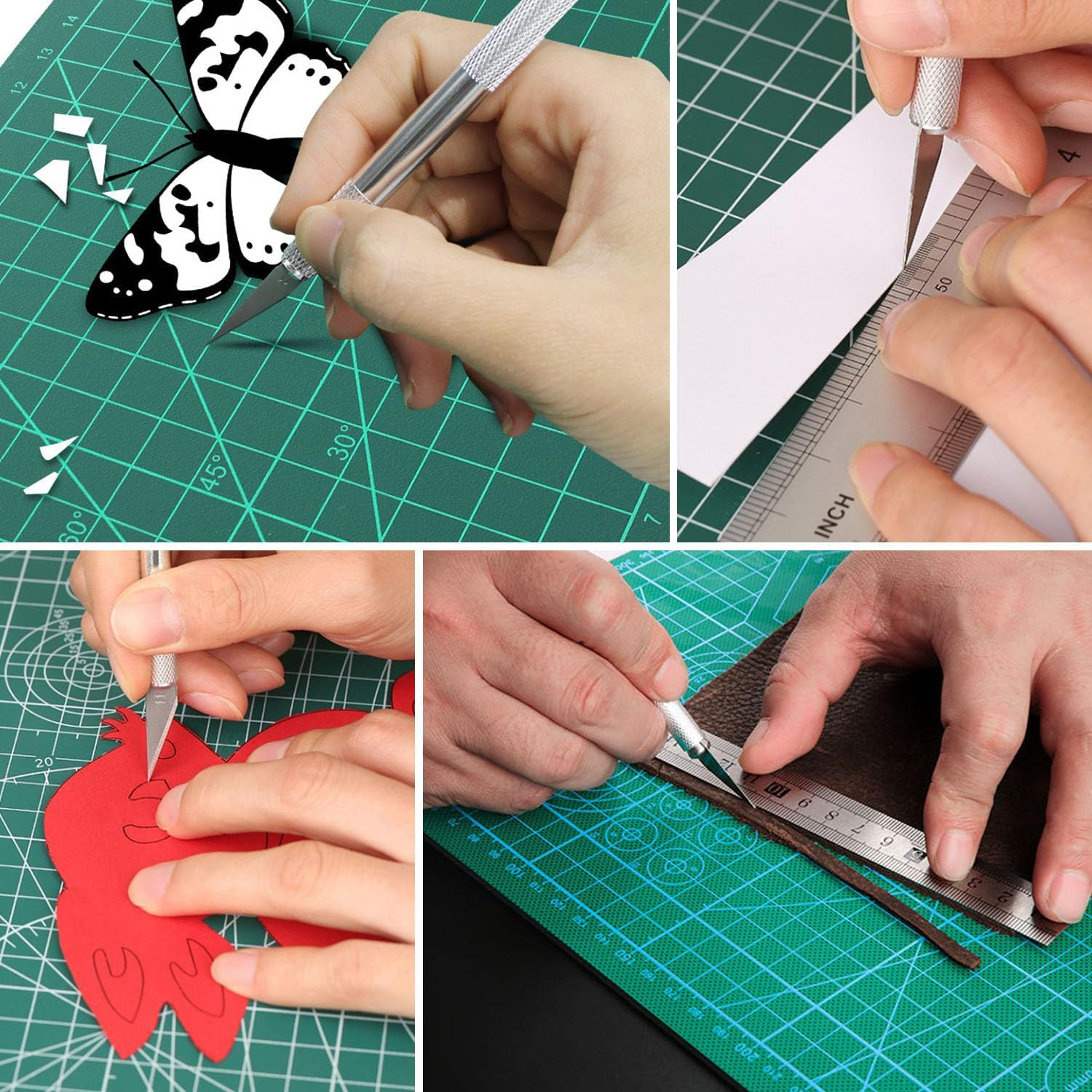 LONGCHANX 150 PCS Exacto Knife Blades 11 Hobby Blades Set #11 Hobby Knife Replacement Refill Cutting Tool Blades Exacto Blades for Craft, Hobby, Scrapbooking, Stencil image number 3