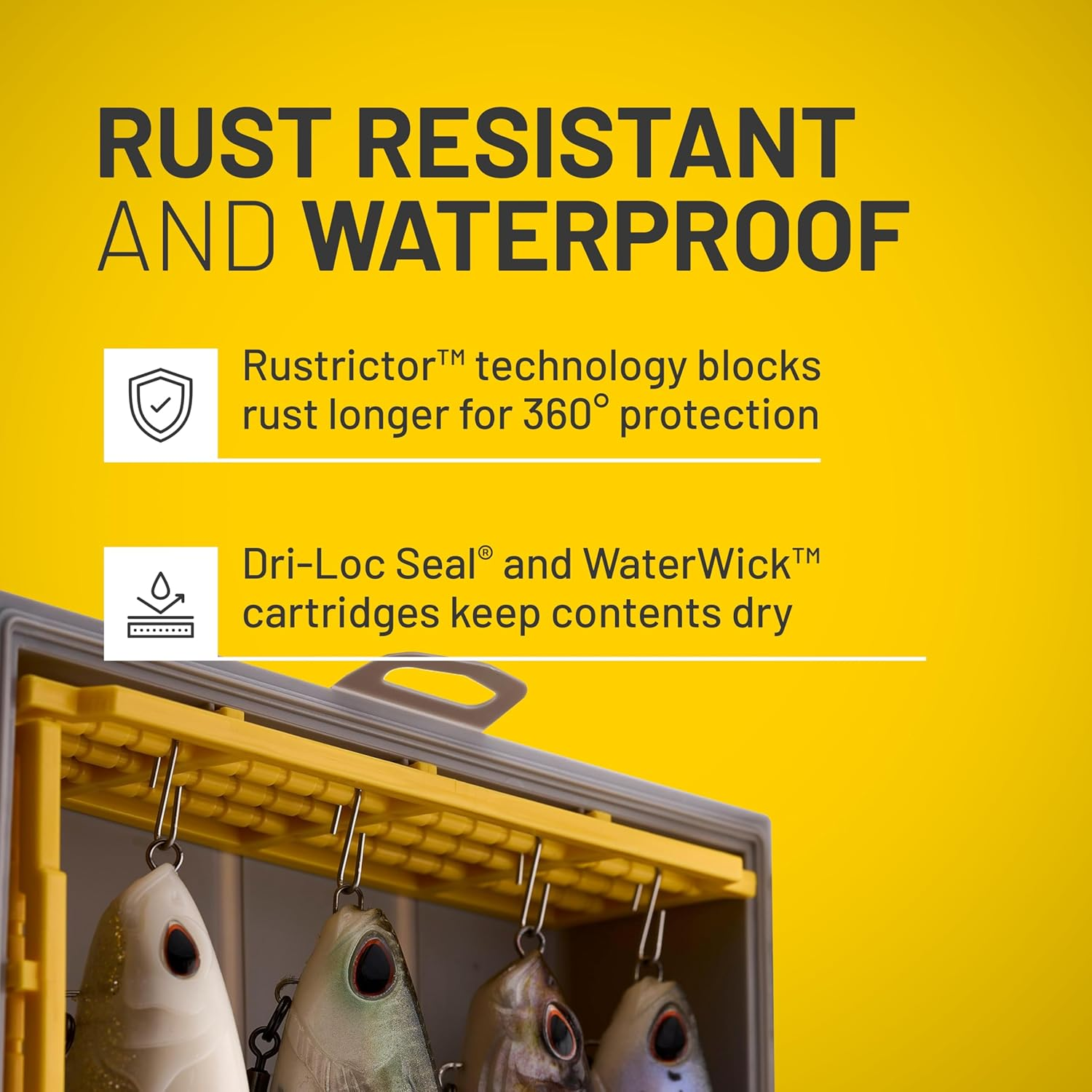 Plano Edge 3700 Swimbait Tackle Box, 14" L X 9" W X 2.63" H, Protects up to 24 Baits, Utility Boxes for Fishing, Rustrictor Rust Prevention Technology, Watertight Seal, EZ Labeling System image number 4