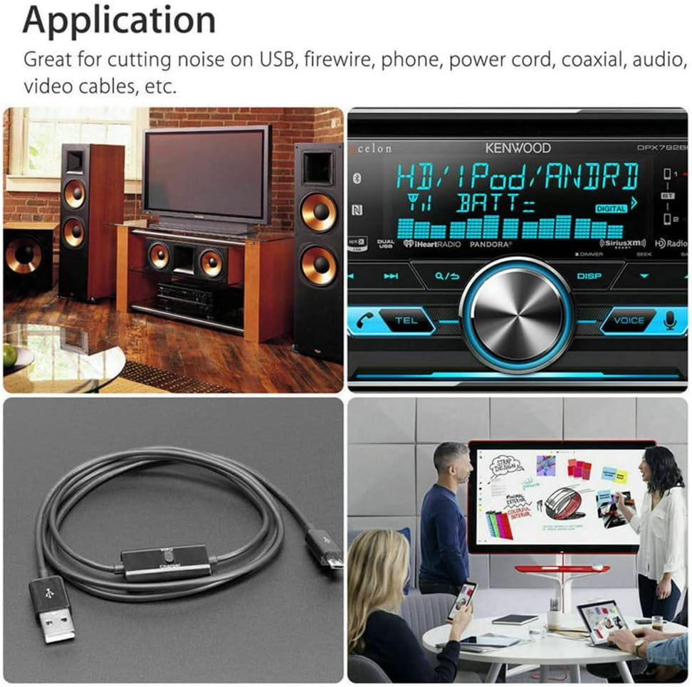 10X 5Mm Clip-On Ferrite Ring Core Ferrite Bead Choke EMI Filter Cable Clip Tools image number 6