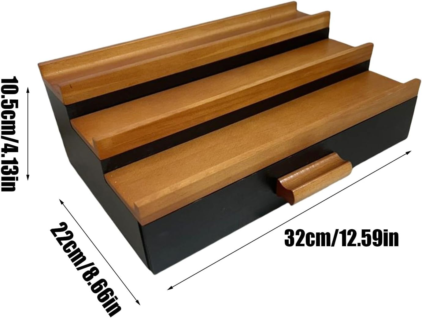 Perfume Display Stand,3 Tier Perfume Shelf Tray with Secret Compartment - Storage and Organization for Bathroom and Bedroom Vanity Organizer image number 4