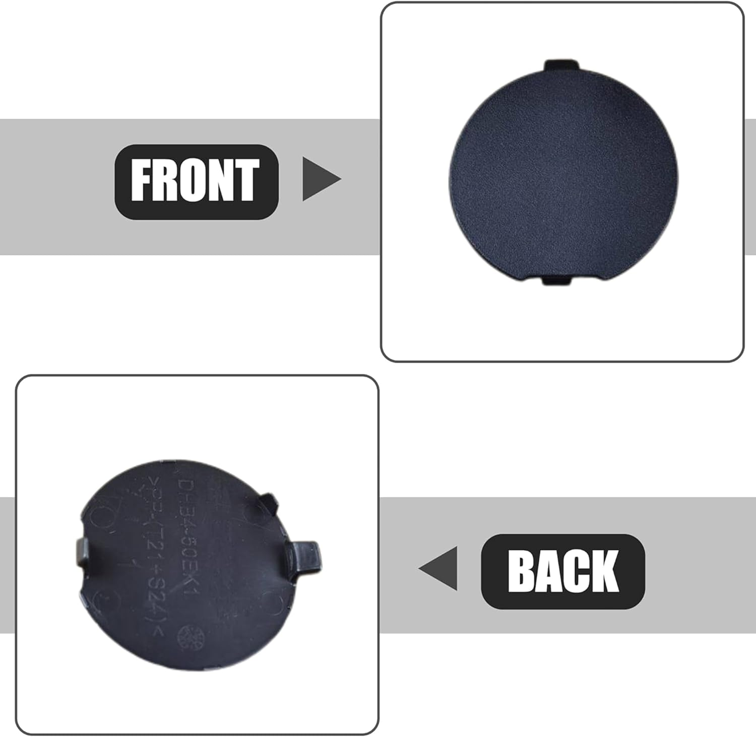 Rear Bumper Tow Hook Cover,Rear Trailer Cover,Black Rear Trailer Hook Eye Cap Cover,Trailer Hook Eye Trim Cover for Mazda 2020-2023 CX30,DHB450EK1 Dgh950El1,Replacement Trailer Cover Parts(1)