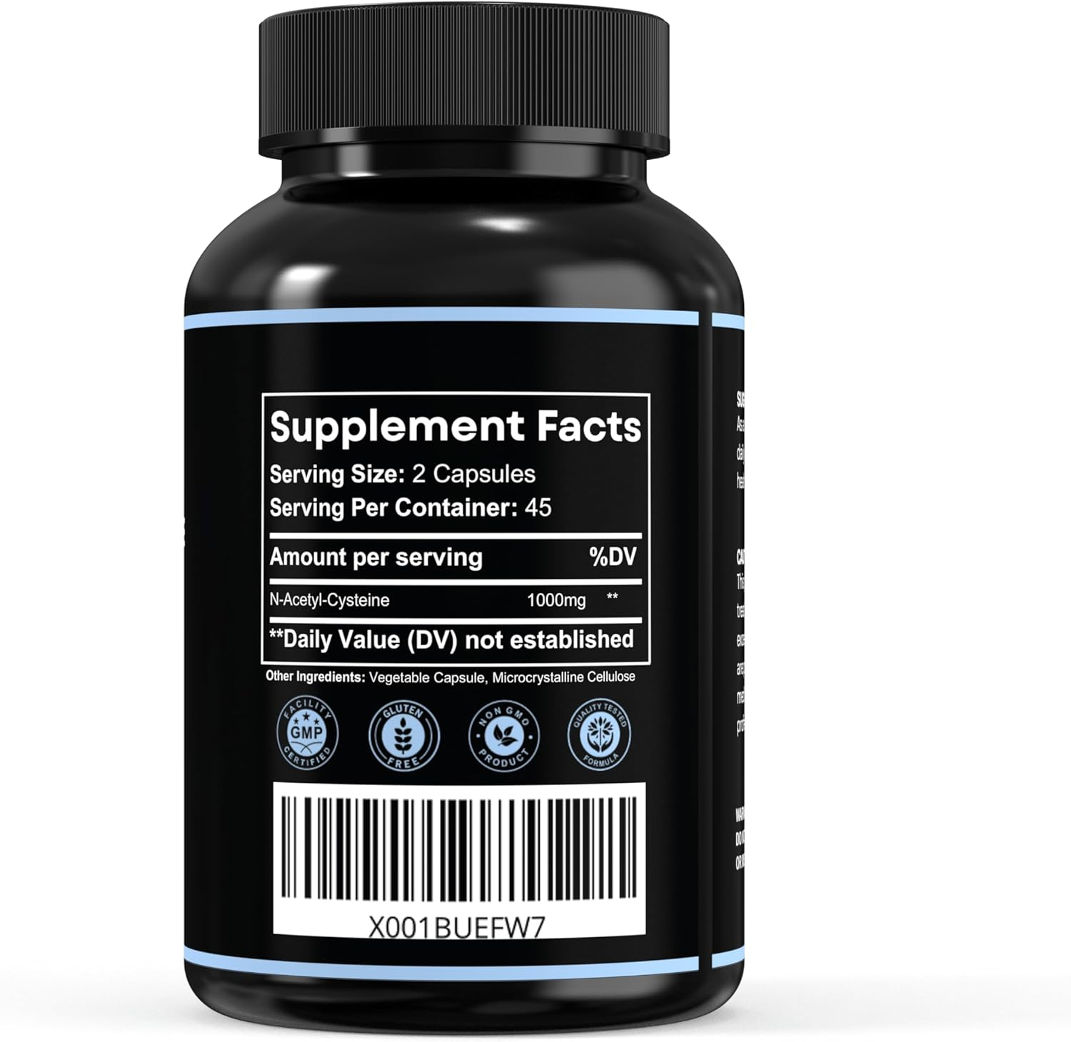 N-Acetyl-Cysteine NAC 1000Mg &ndash; Vegan Capsules | High Strength | Non-Gmo, Gluten-Free, No Fillers | Dietary Supplement by MAYN