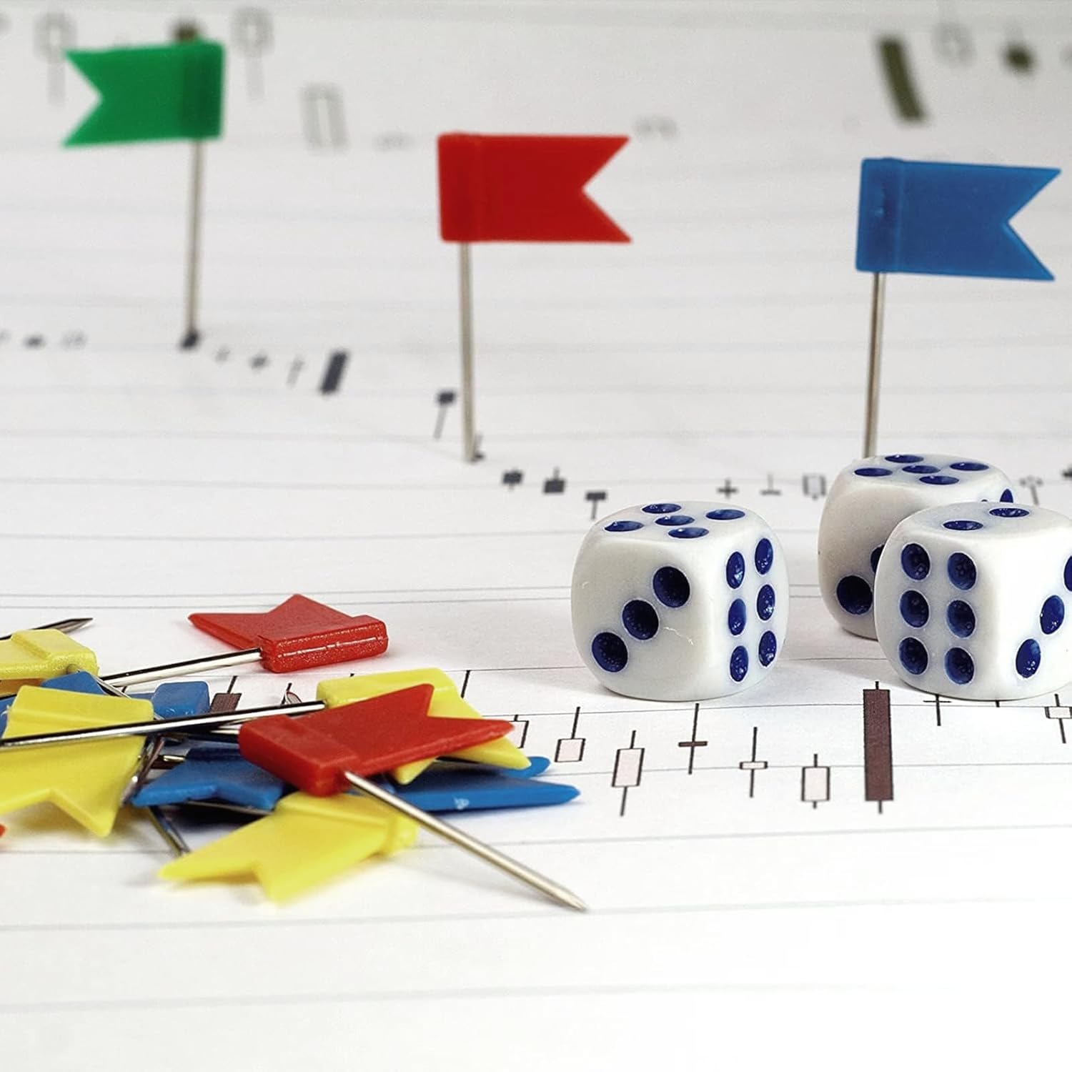 Nlvnmv 100 PCS Map Flag Push Pins, Plastic Head with Steel Point, for Bulletin Cork Board, Picture Hanging, World Map Marking, DIY Craft Projects (8 Assorted Colors) image number 1