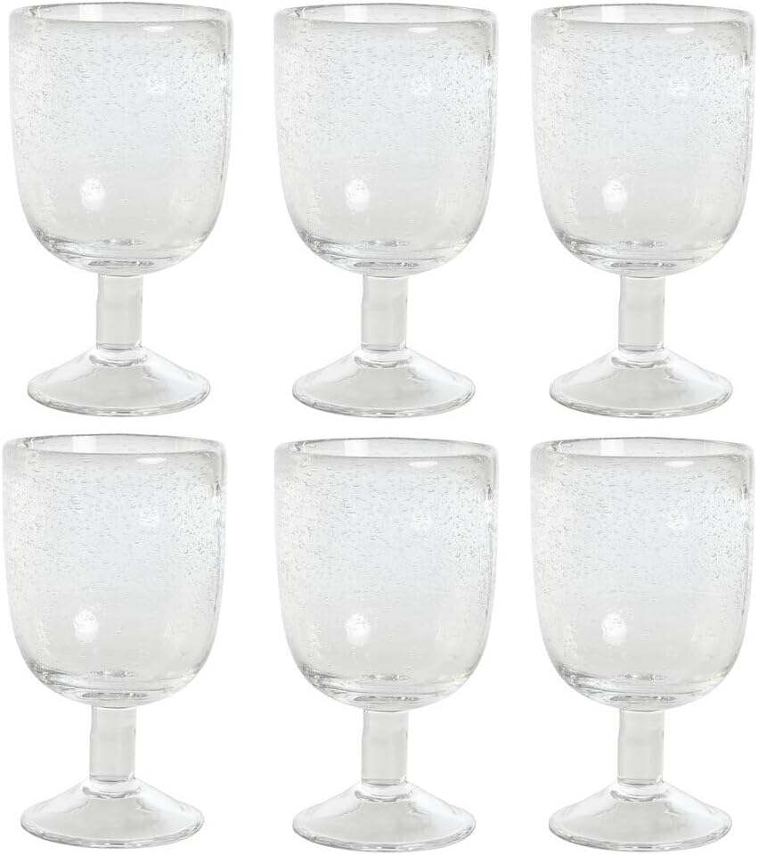 Copa Set of 6 Crystal 8 X 8 X 14 300 Ml Burbujas image number 1