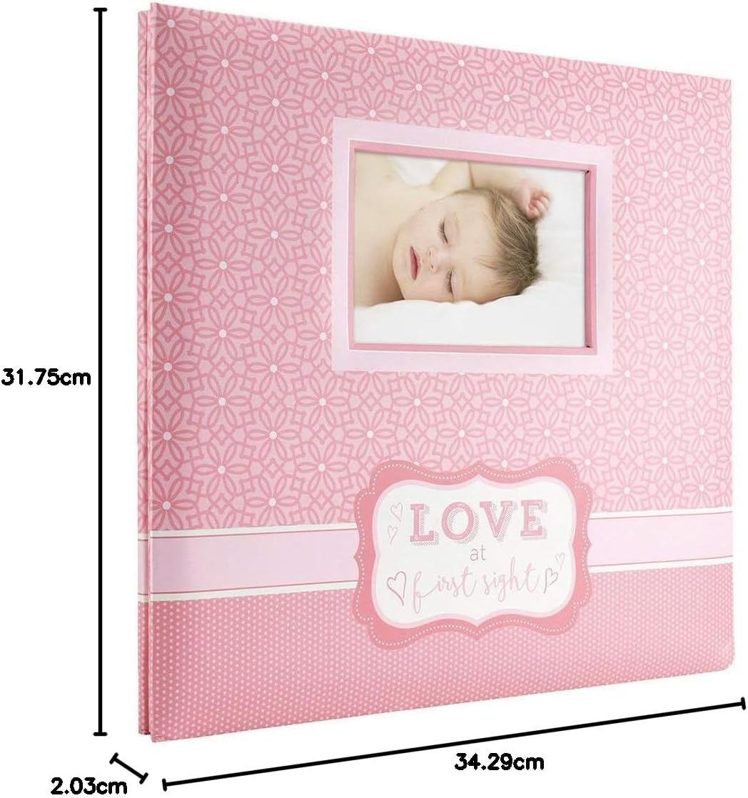 MCS Expandable 10-Page Baby Scrapbook Album with Photo Opening Cover and 12 X 12 Inch Pages, 13.5 X 12.5 Inch, Love at First Sight image number 4