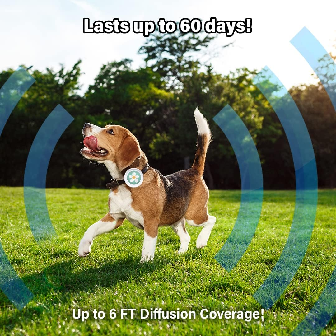 Bug-Off Clip for Dogs [2 Pack] Repels Flea, Tick & Ants for 60 Days, Natural Flea and Tick Repellent Collar [Made in Korea] Aegis by KN FLAX (Basketball & Smile) image number 1