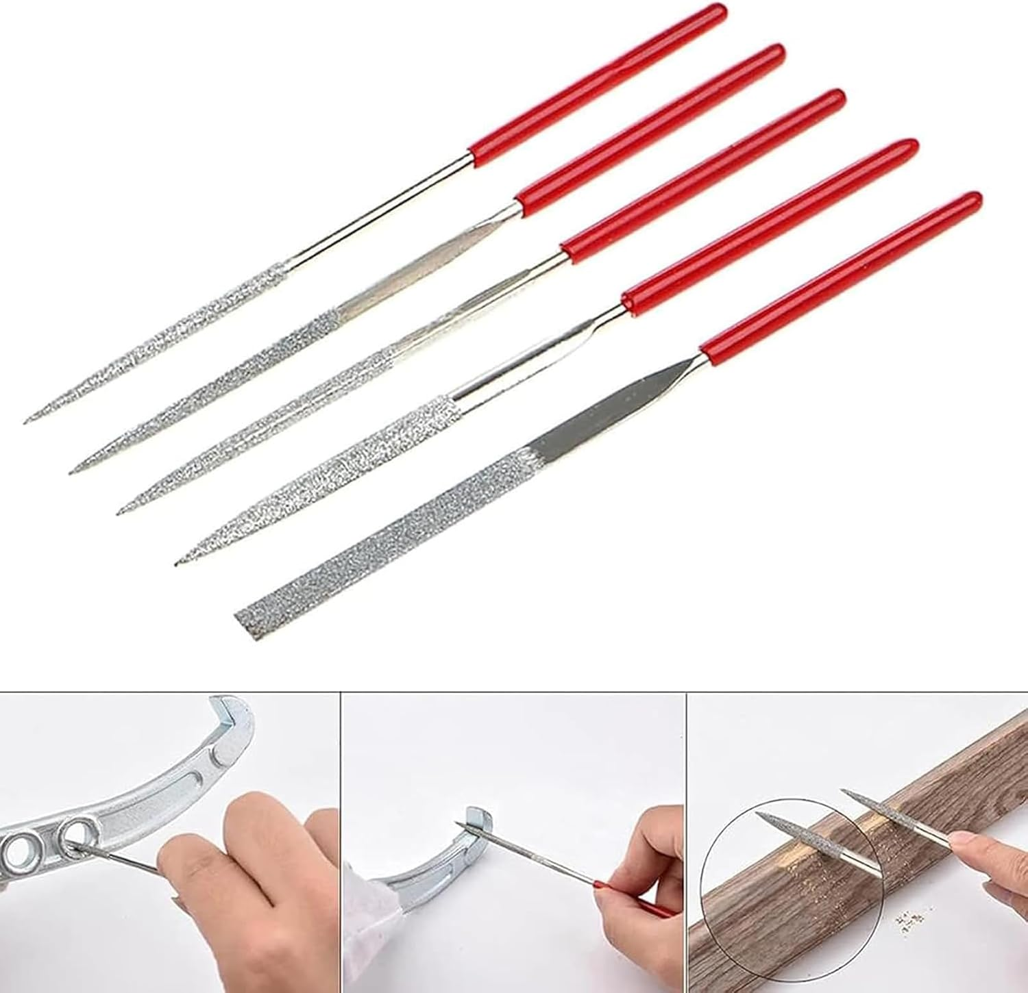 Deburring Tool Light Blue, 360&deg; Rotating Metal Deburring Handle, Blades for Deburring, Deburring 3D Print, with 10 Replacement Blades and 5 Diamond Files, Hand Deburrer, for Plastic, Aluminium image number 3