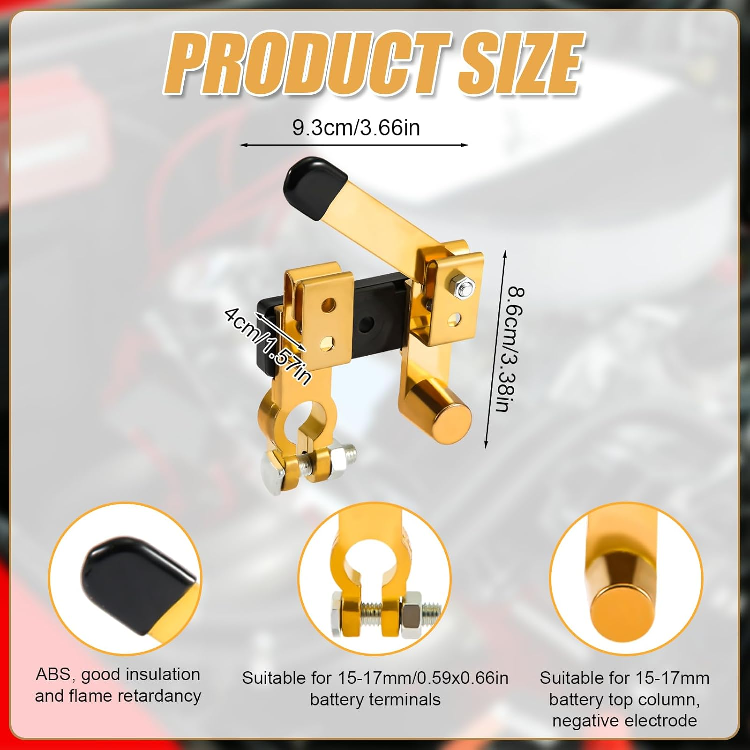 Battery Disconnect Switch, Top Post Knife Blade Master Switch Copper Negative Battery Disconnect Switch 12V 24V Battery Cut off Shut off Switch for RV Marine Car Boat (Horizontal) image number 4