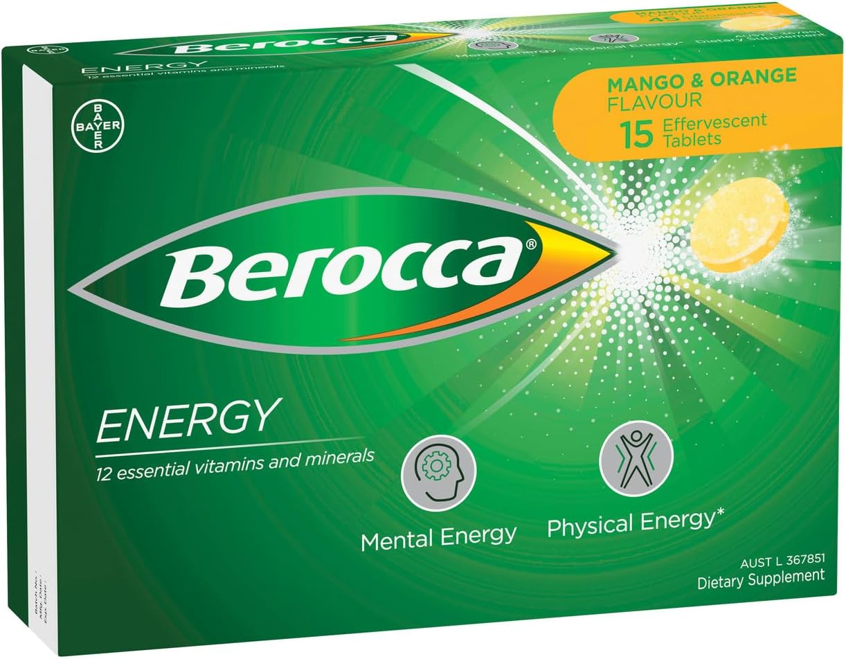 Berocca Energy Mango & Orange Flavour 45 image number 1