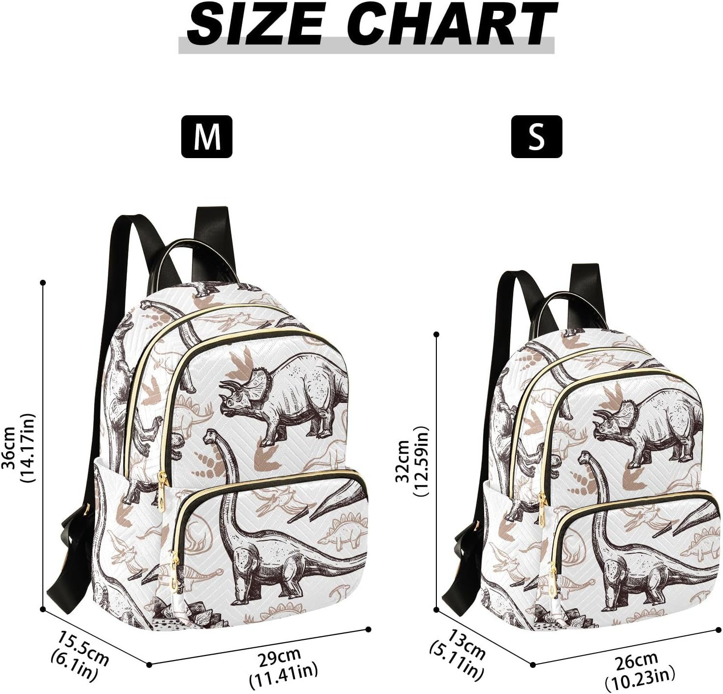 Mini Backpack Purse for Women Lightweight Girls Small Size Animal Dinosaurs Pattern School Teens College Traveling image number 4