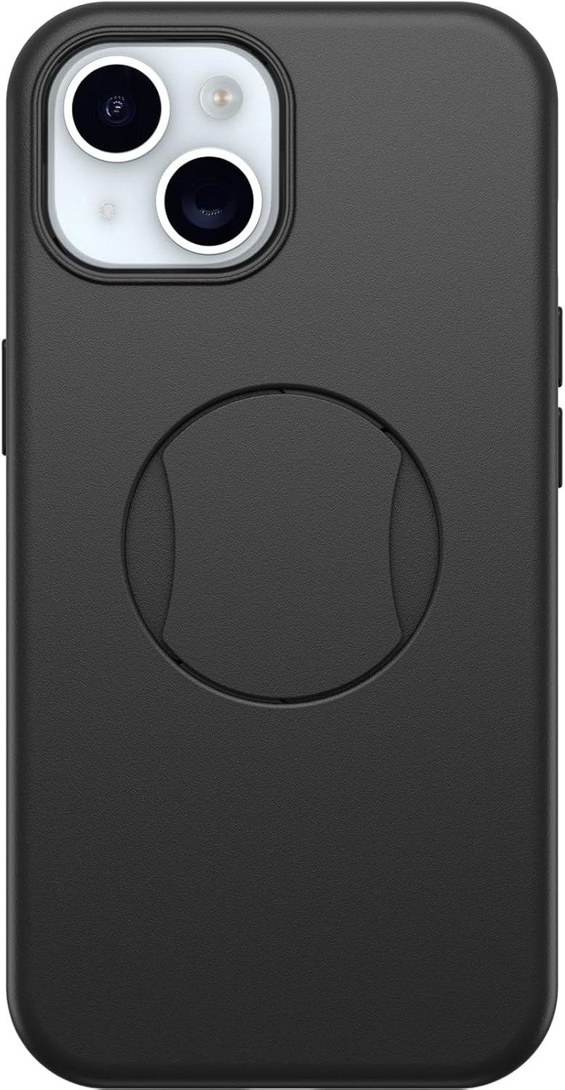 Otterbox Iphone 15, Iphone 14, and Iphone 13 Ottergrip Symmetry Series Case - Black, Built-In Grip, Sleek Case, Snaps to Magsafe, Raised Edges Protect Camera & Screen