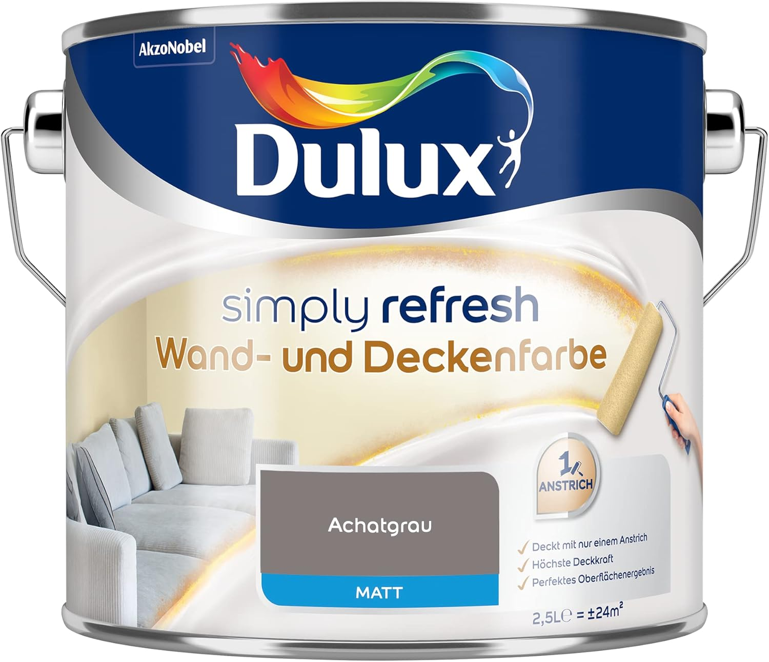 Dulux Simply Refresh Wall and Ceiling Paint - Sand Beige - Tester 30Ml - Refreshing, Durable Interior Paint for a Beautiful Home