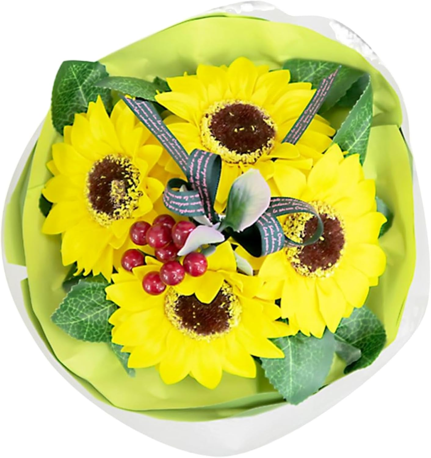 Q-FLA 762130 Soap Flower Bath Salt, Bath Salt, Sunflower Bouquet, S, Yellow, Mother'S Day, Gift image number 5