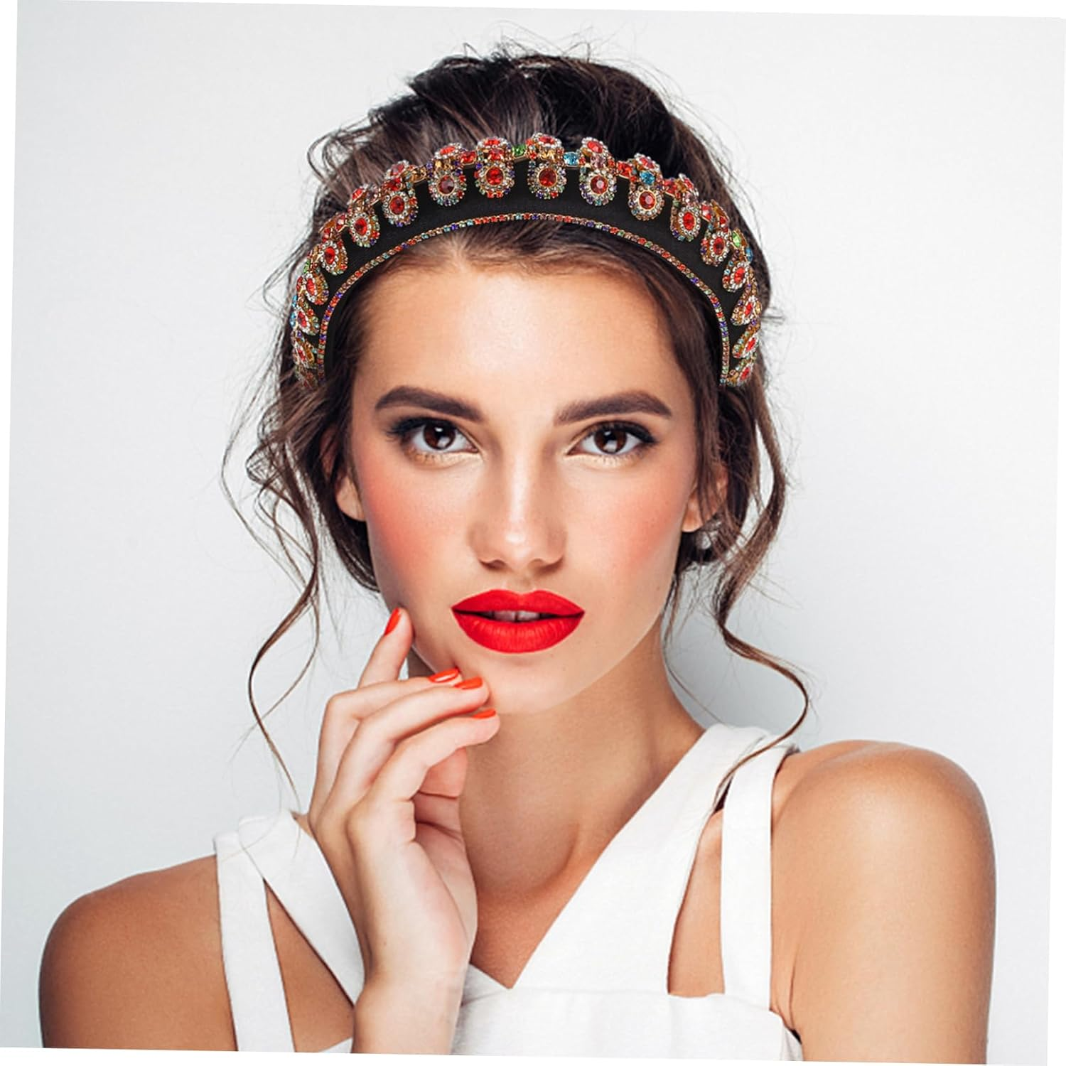 Elegant Headband with Rhinestones Headband Baby Headband Accessory Fashionable Hair Band for Wedding image number 2