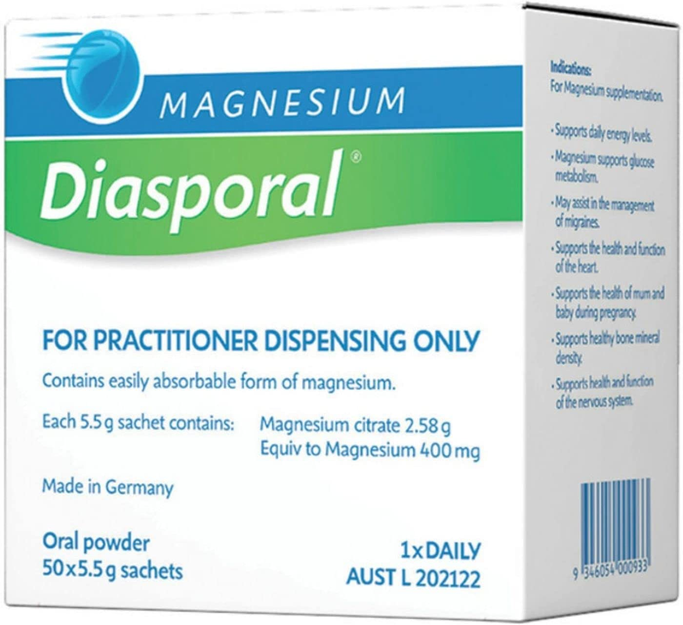 Biopractica Magnesium Diasporal Oral Powder 5.5 G X 50 Sachets image number 1