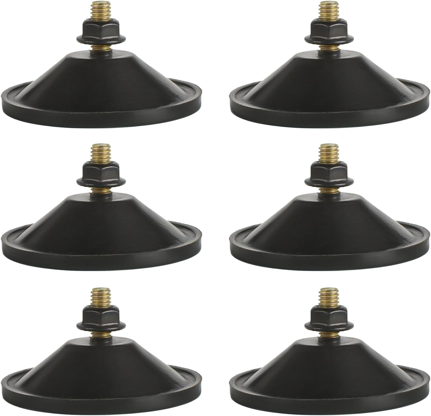 Accencyc 6 Pcs Strong Thickened Sucker Suction Cup Clear PVC Sucker Pads with M6 X 14 Thread Screw Extra Strong Adhesive Glass Suction Holder