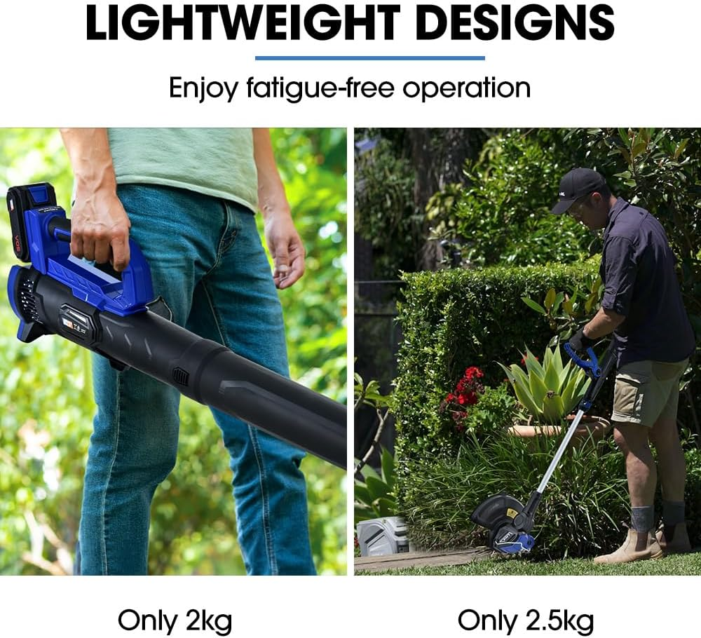 Powerblade 20V Leaf Blower & Line Trimmer/Edger Combo, Kit with 4.0Ah Battery & Fast Charger image number 3