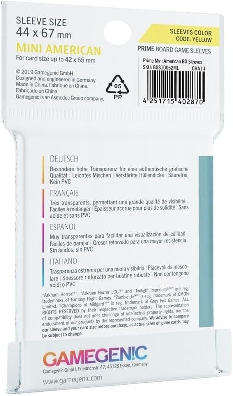 Asmodee Gamegenic Prime Board Game Sleeves (50 Sleeves) image number 3