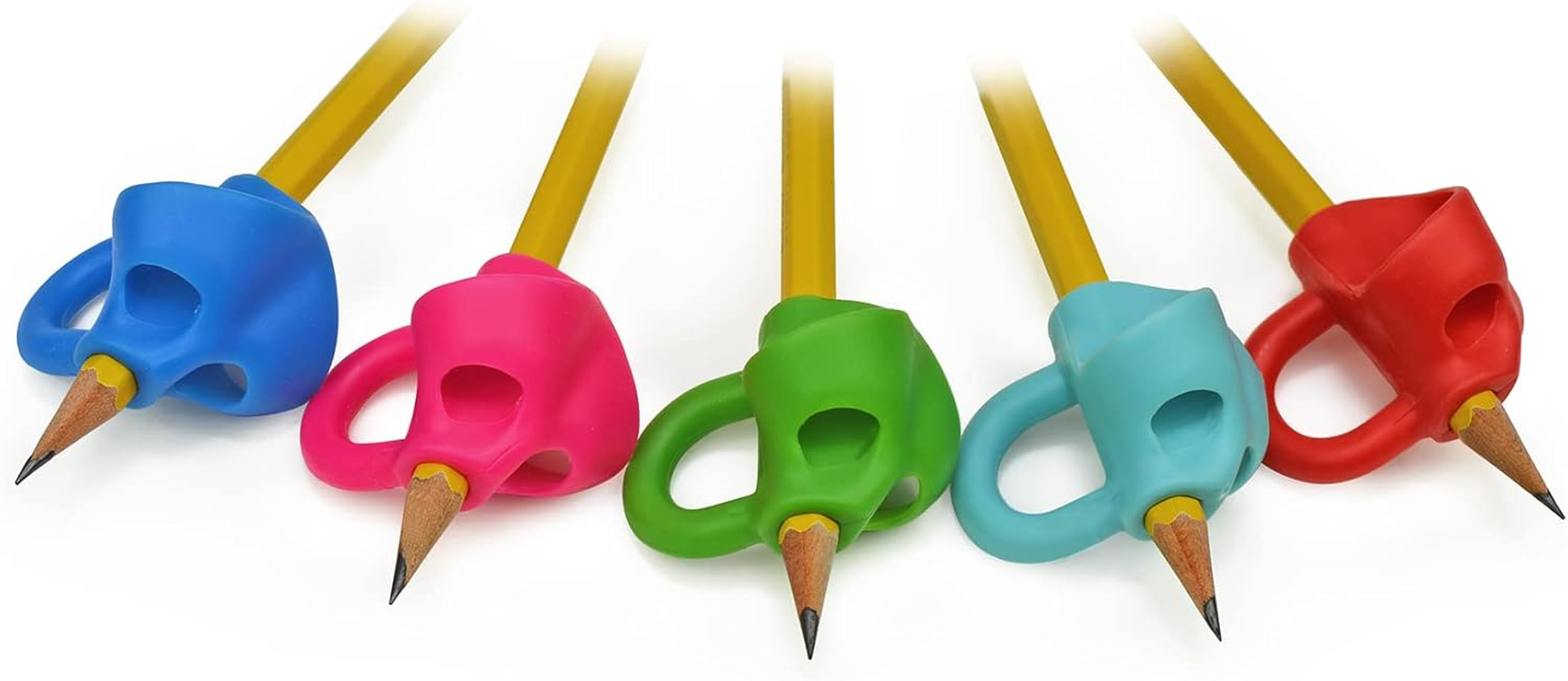 The Pencil Grip Pencil Grip the Classics Ring Grip Ergonomic Writing Aid, for Right or Left Handed Users, Assorted Colors, Pack of 6 (TPG-17306) image number 6