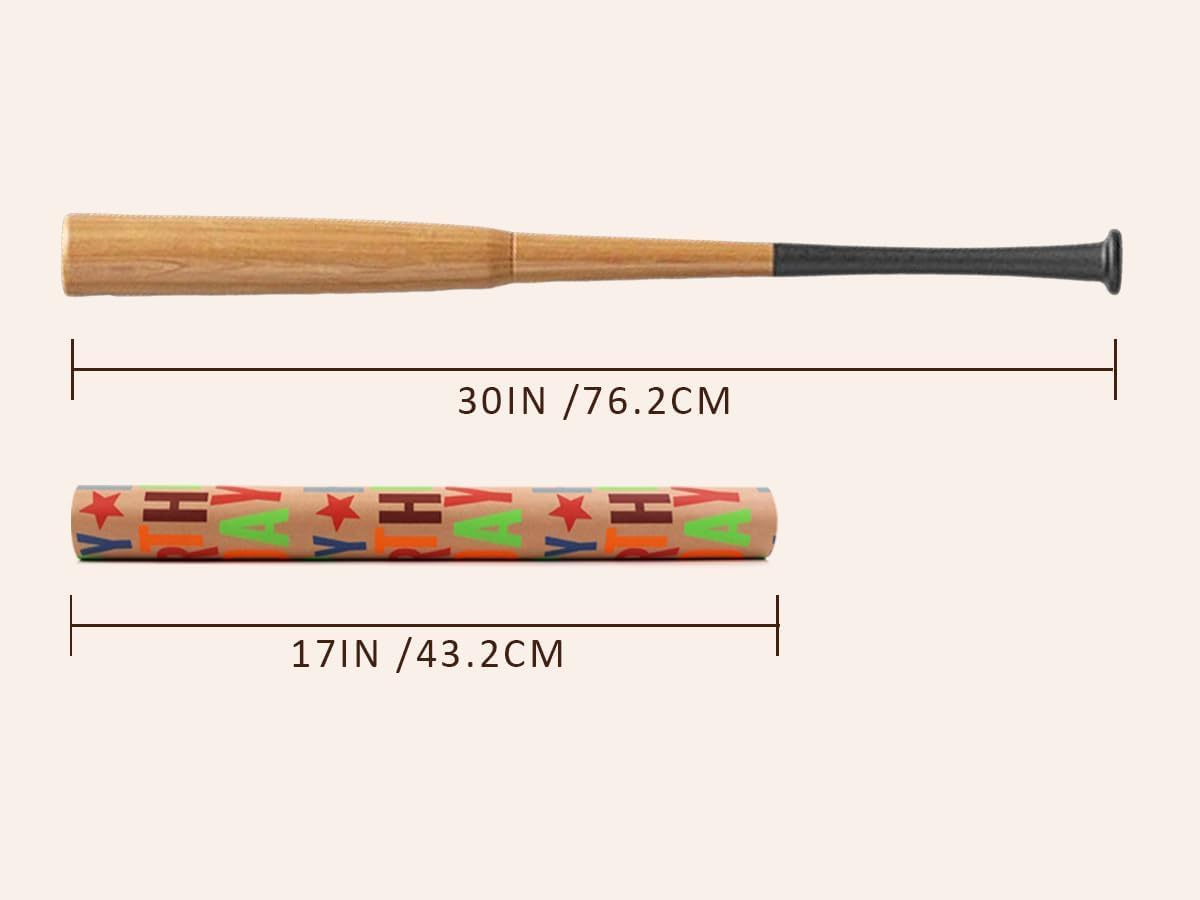 WRAPLA Kraft Wrapping Paper Roll 43Cm X 10M Colorful Text Happy Birthday Design Perfect for Birthday Holiday Wrap(17In X 33Ft) image number 3