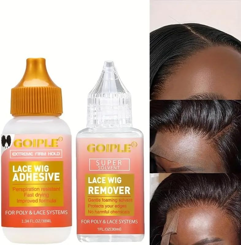 GOIPLE Professional Lace Wig Kit, 38Ml Gentle Solvent, for Toupee and Frontal Systems image number 1