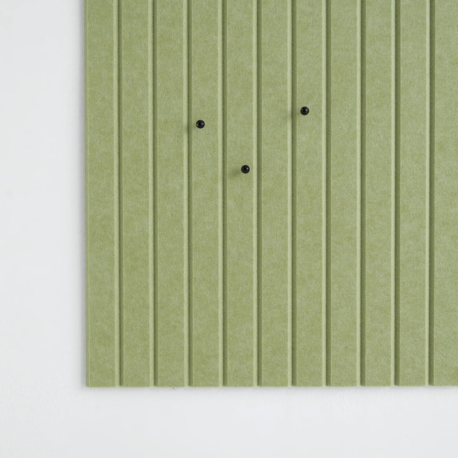 VIVELDA Large Cork Boards for Walls Black Felt Alternative - Slat Wall Paneling, Bulletin Board Tiles for Home Decor, Push Pin Corkboard Organizer for Office or Classroom-12-Pack Panel Kit (Avocado)