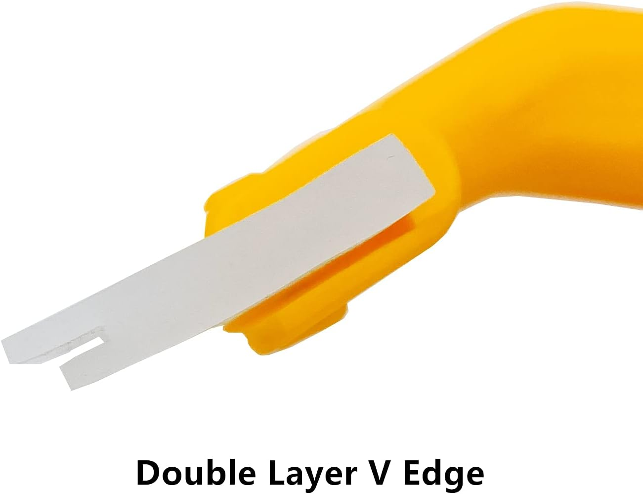 Ccyanzi Silicone Blade Small Squeegee, Shower Glass Squeegee, Window Tint, for Window, Bathroom Mirrors, Shower Door and Car Windshield, 5.5X5.5Inch, Yellow image number 1