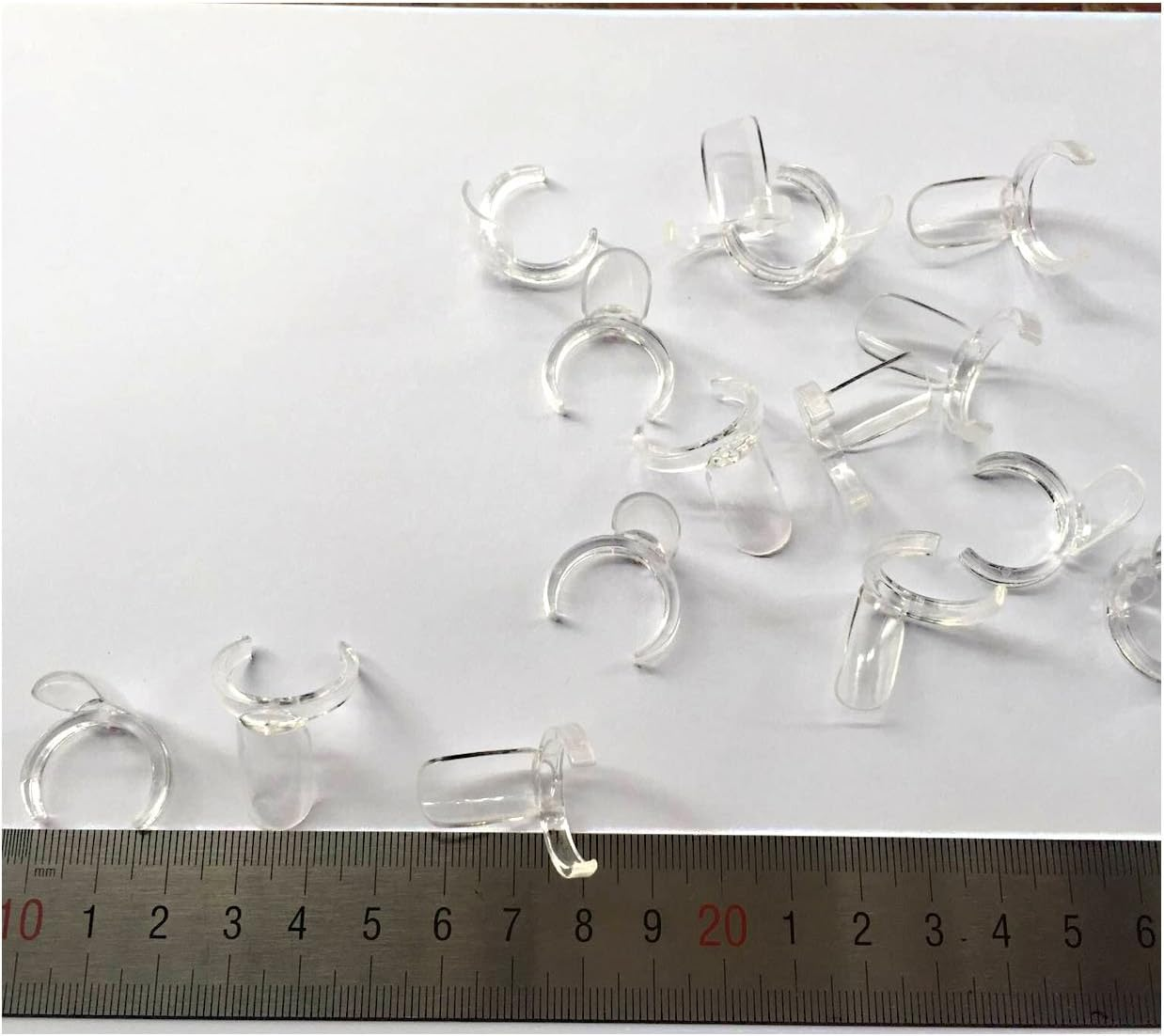 Finger Angel 100 Pcs Clear Polish Nail Display UV Gel Colour Pops Display Nail Art Ring Style Nail Tips False Nails image number 5