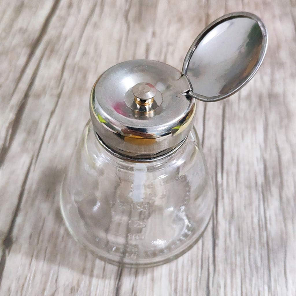 Anti-Rust Steel Push down Empty Lockable Pump Dispenser Bottle for Nail Polish and Makeup Remover, 150Ml image number 6