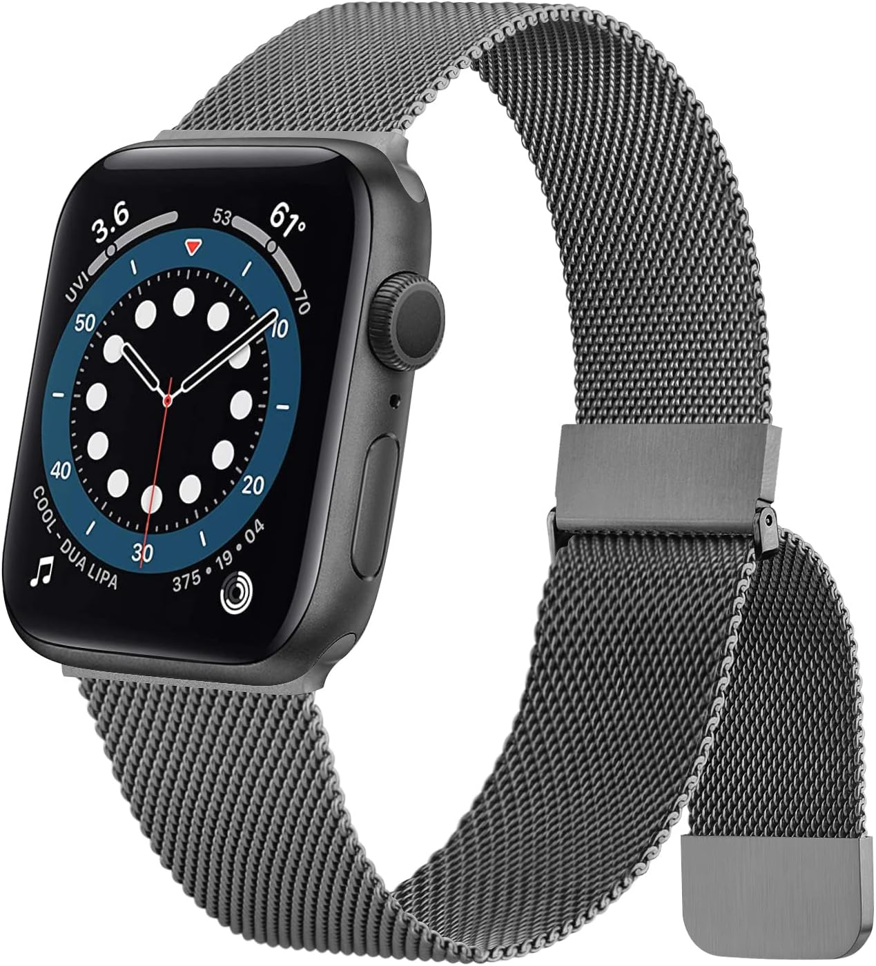 Metal Stainless Steel Bands for Apple Watch Bands 38Mm 40Mm 41Mm 42Mm 44Mm 45Mm, Loop Magnetic Milanese Mesh Strap for Iwatch Series 9 8 7 6 5 4 3 2 SE