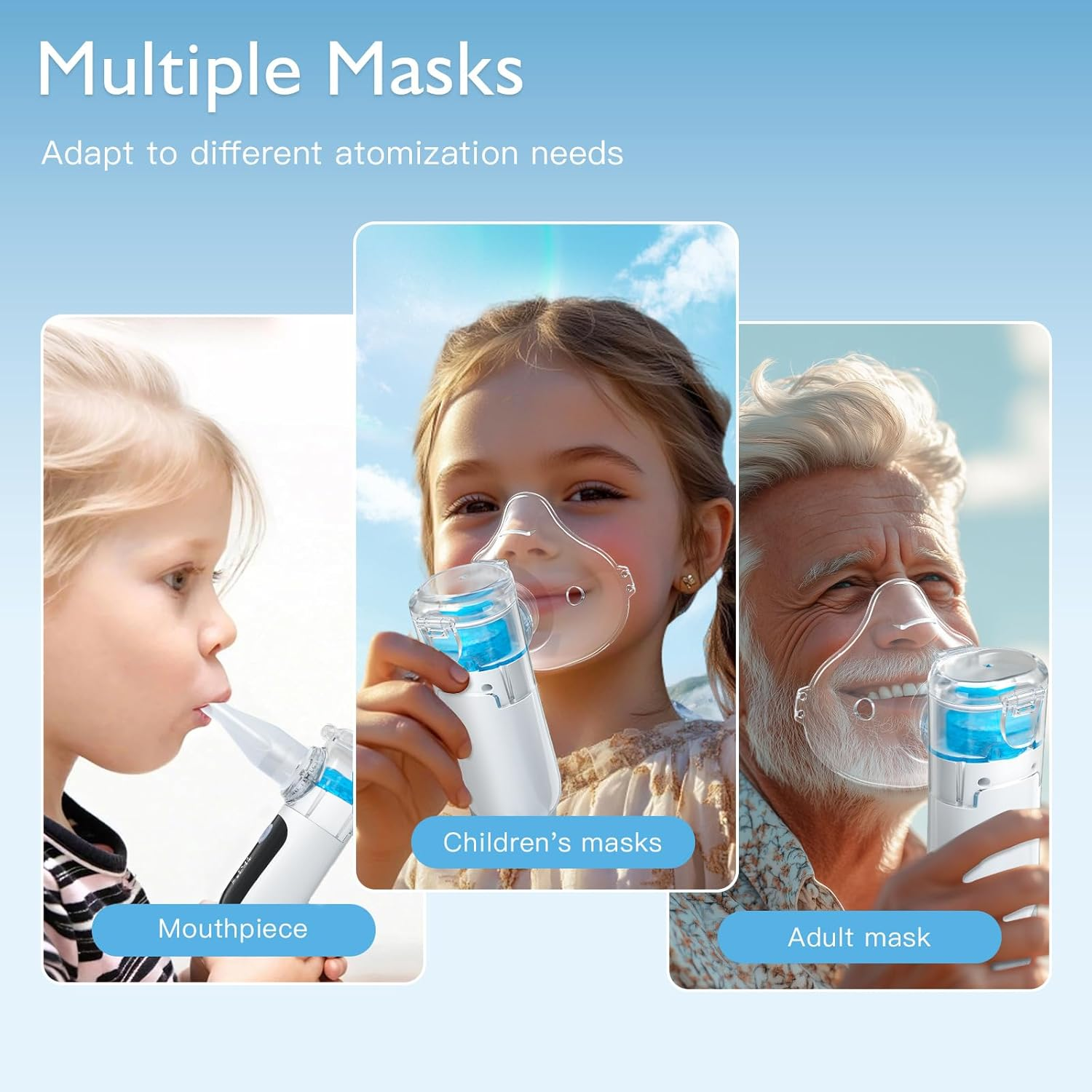 Nebulizer,Portable Nebulizer for Adults and Kids, Portable Nebulizer for Travel and Home Use, Rechargeable Nebulizer with a Remaining Power Display and 3 Optional Gears image number 3