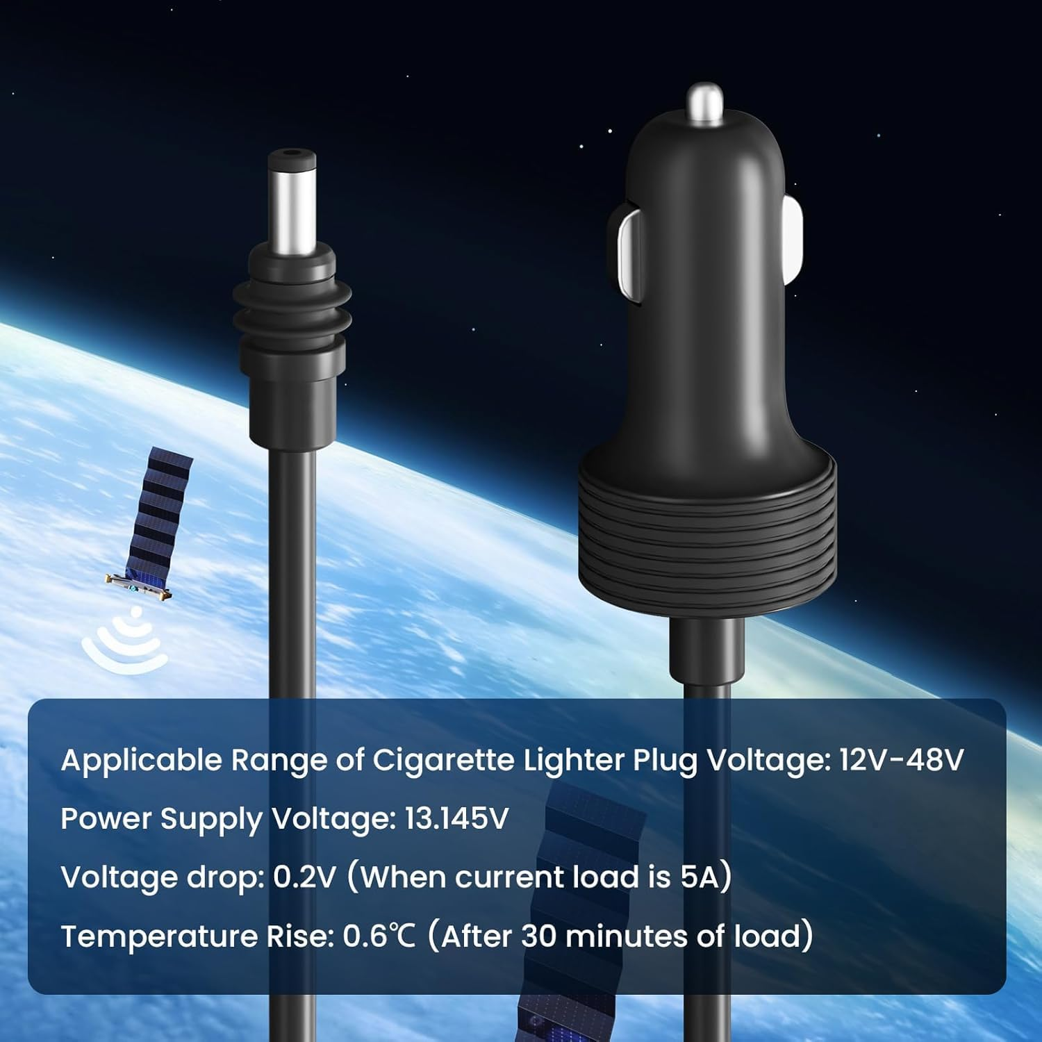 Starlink Mini 12V Cable - 12-48V Car Cigarette Lighter to DC Power Cable Adapter Charging Cord for Star Link Mini Car, Rvs, Trucks & Ship (5M/16.4FT) image number 1