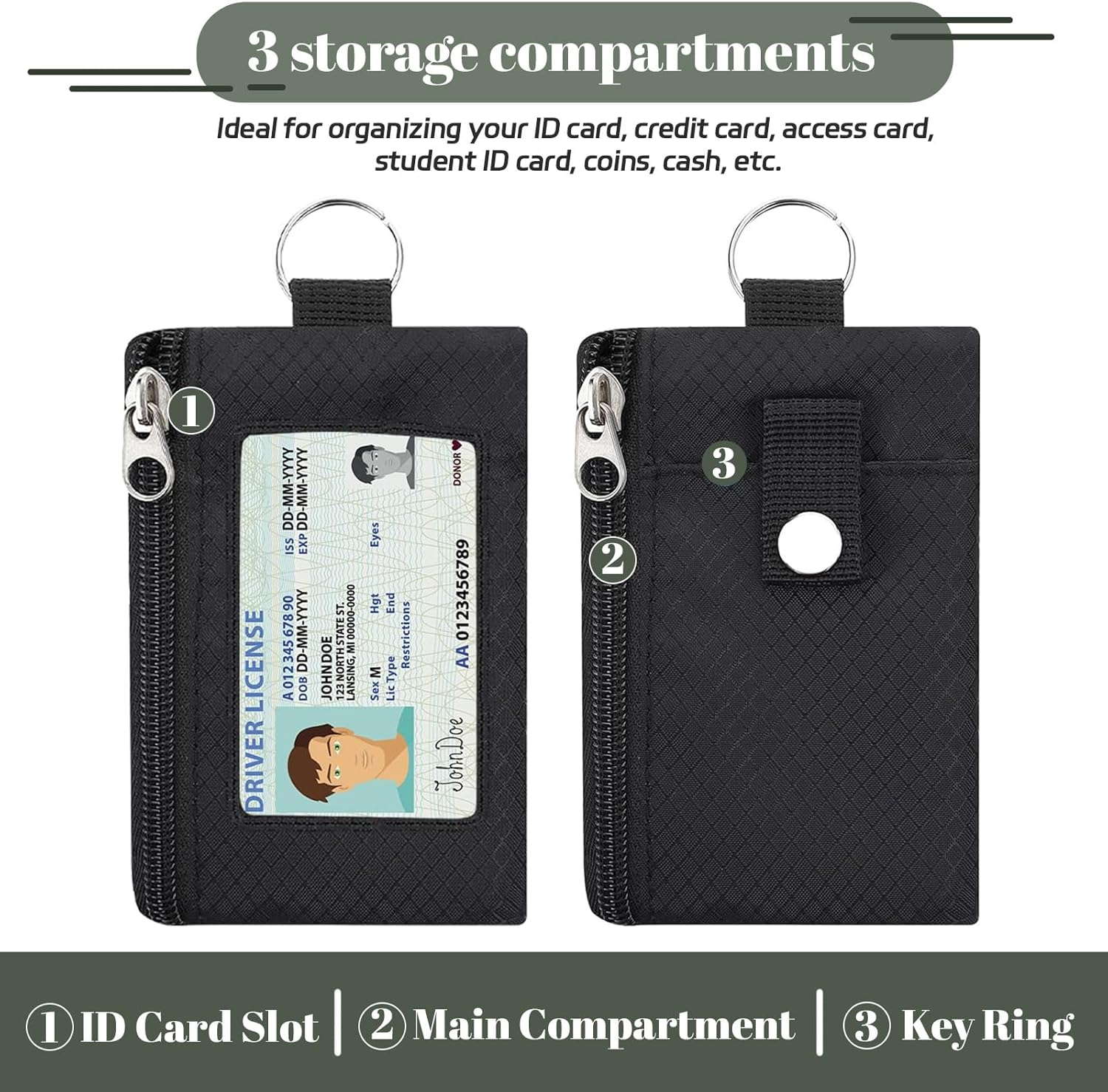 LUMOOM Pack of 2 Neck Pouch with RFID Protection, Waterproof Shoulder Bag Bag, Anti-Theft Unisex Travel Purse, Chest Pocket Mini for Men Women Credit Cards Coins Money image number 3
