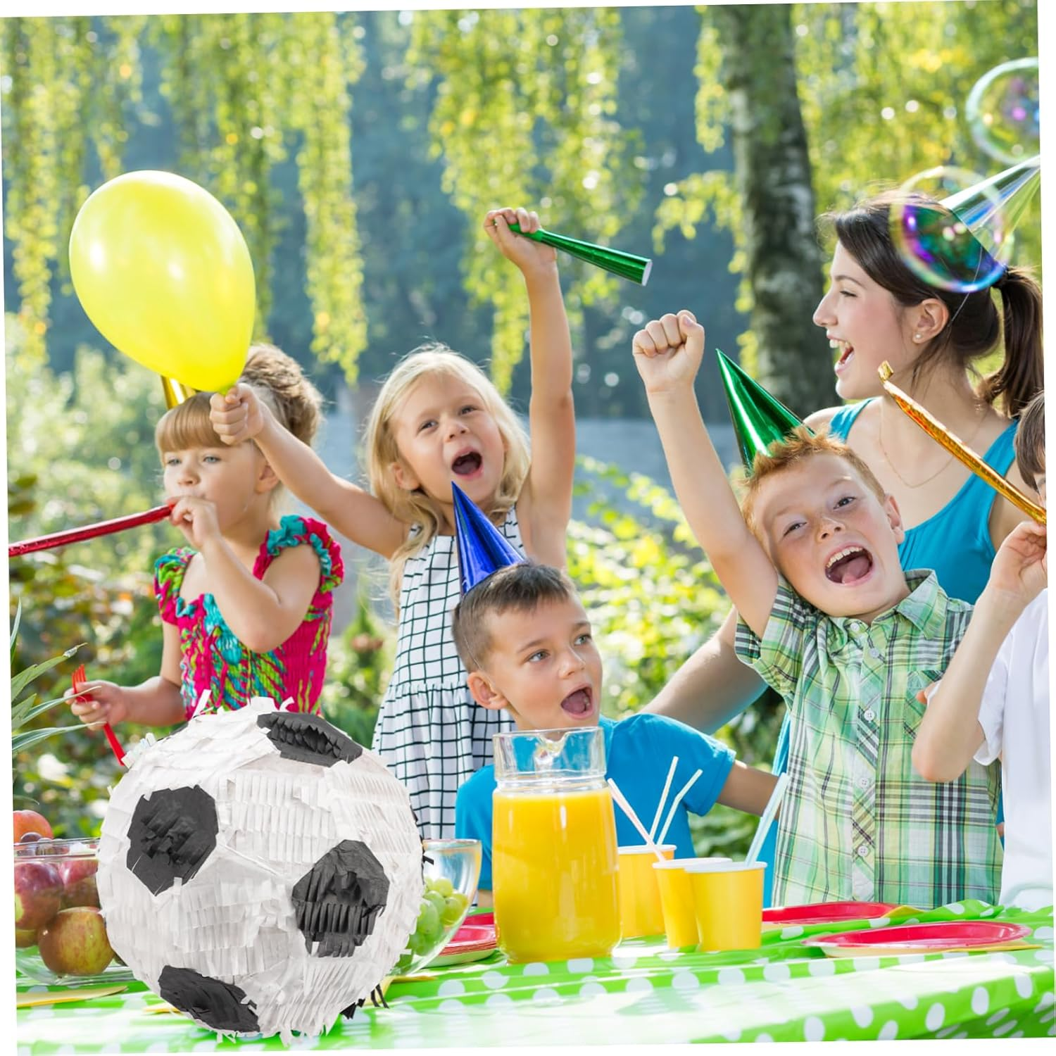 STOBOK Birthday Party Ornament Decorations Sports Filling Pinata Child Sports Ball Decorate Football Sports Ball Pinata Ornament Props Kid Football Filled Pinata Birthday Party Supplies image number 4