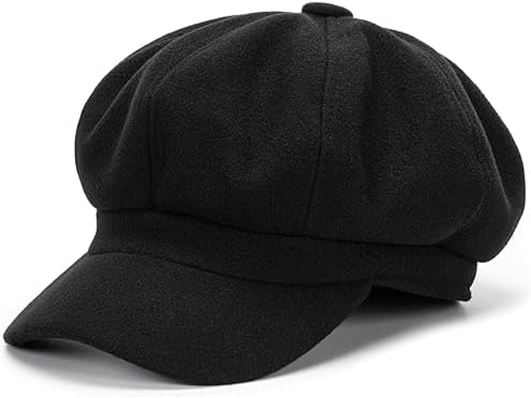 Women'S Beret Newsboy Hat - Vintage 8 Panels Cabbie Hat Boy Cabbie Hat Newspaper Boy Hat(Size:M) image number 1