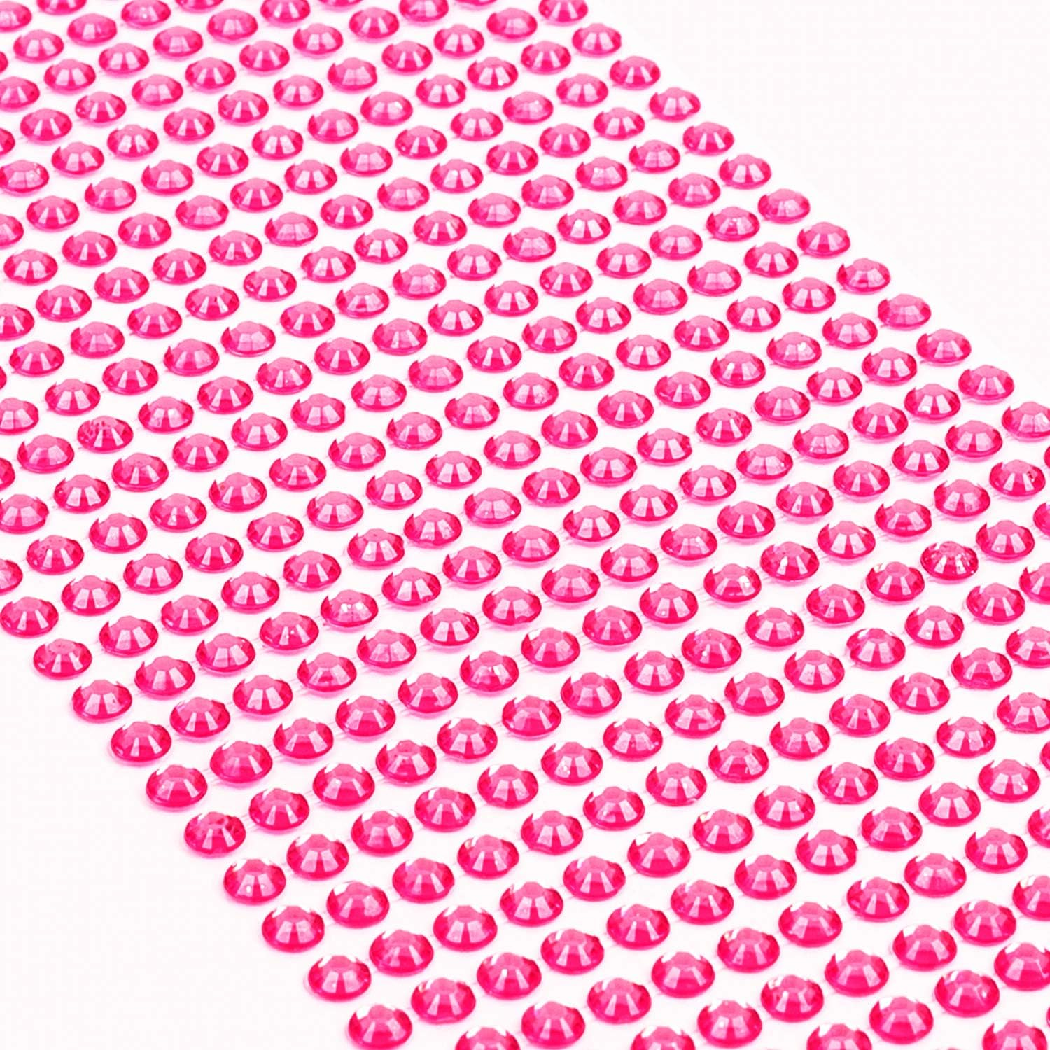 Movoja - 640 X 5Mm Fuchsia round Rhinestones - Self Adhesive Rhinestones for Decorating and Crafting image number 1