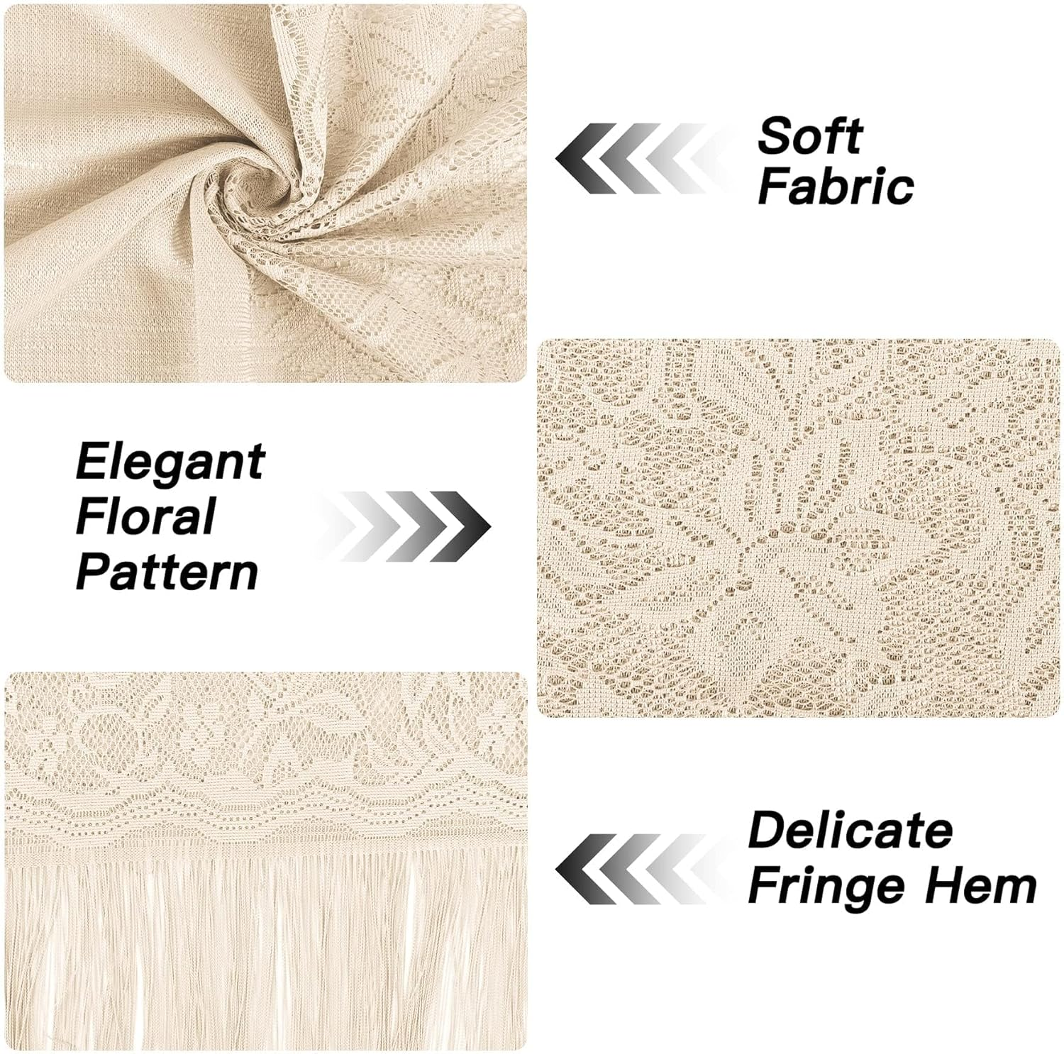 Pashmina Shawls and Wraps - Chiffon Shawl Wedding Evening Scarf for Women - Beige-B image number 4