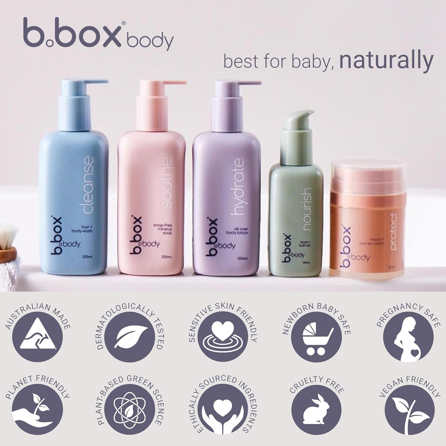 B.Box Soap Free Baby Wash 350 Ml image number 5
