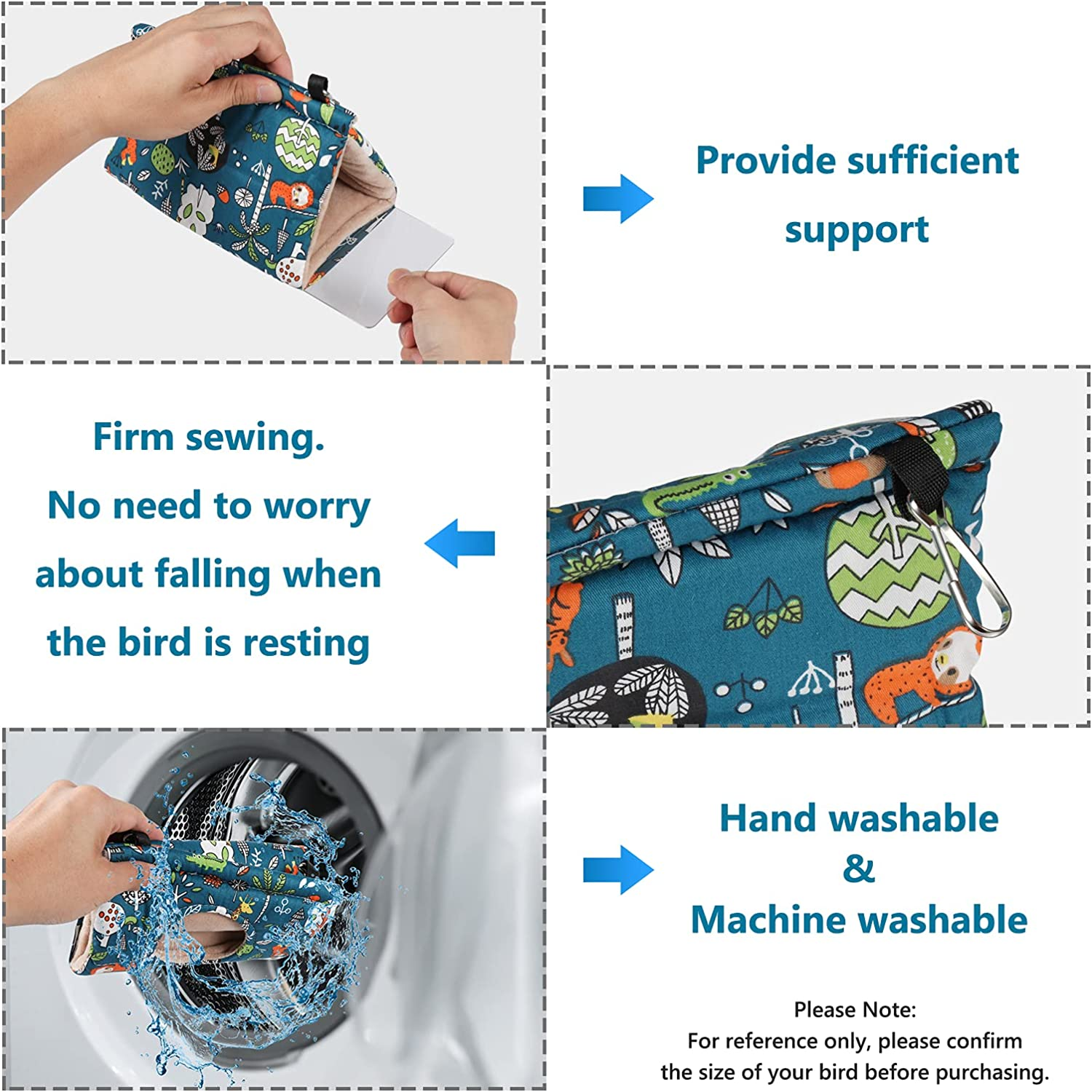 Qx-Pet Supplies Winter Warm Bird Nest House Hanging Hammock Velvet Shed Hut Cage Plush Fluffy Birds Hideaway Sleeping Bed Fuzzy for Parrot Parakeet Cockatiels Budgies Cockatoo Lovebird Finch Canary image number 5