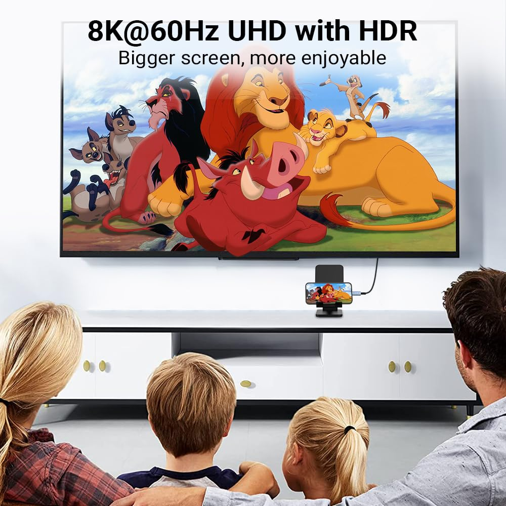 Short USB C to USB C Cable,10Gbps USB C 3.2 Cable 100W USB C Cable Fast Charging 8K Display Cable Type C Gen 3.2 Cord for Iphone 16 Pro Max/15 Macbook Pro Ipad Pixel 9/8 Galaxy S24 Switch image number 4