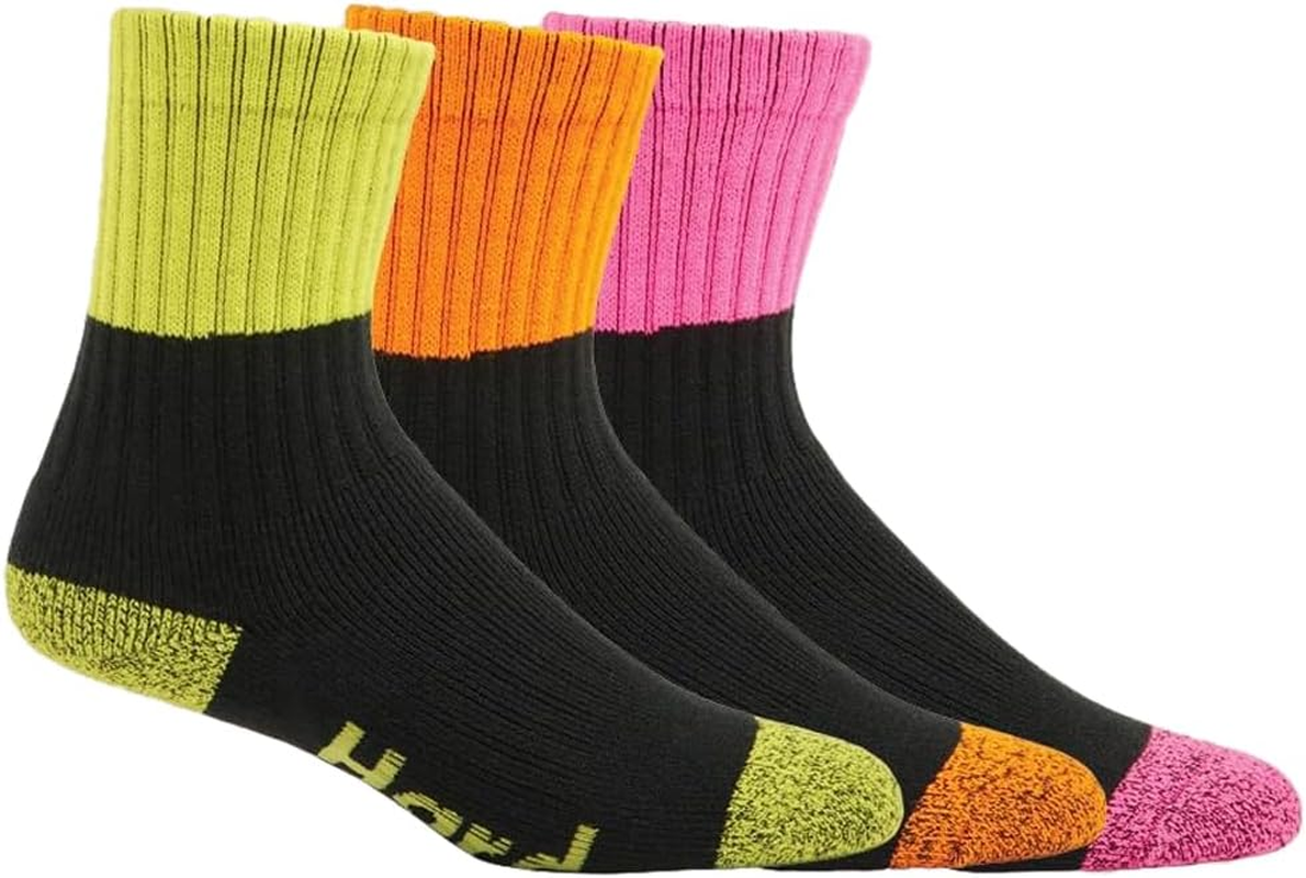 Hard Yakka Women'S Core Hi Vis Work Crew Sock (3 Pack) image number 3