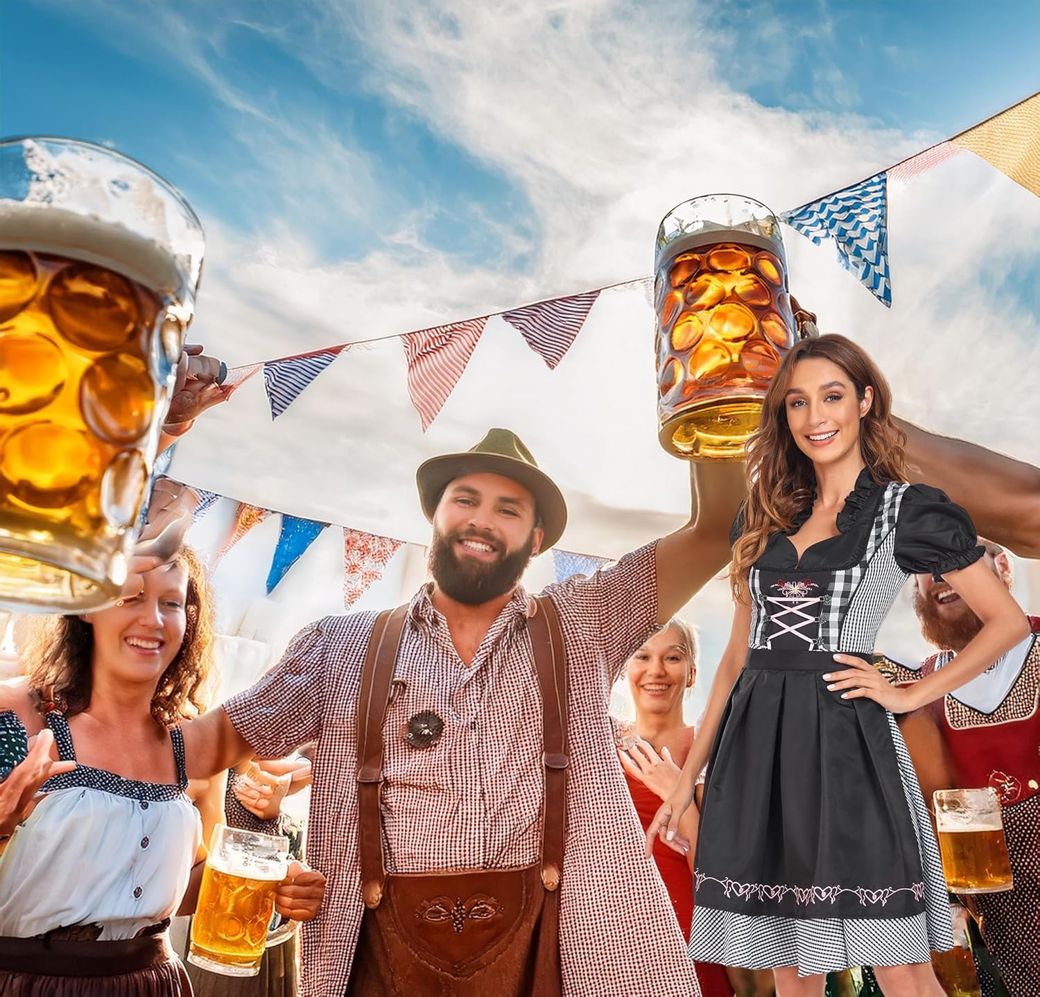 Moosth Oktoberfest Costume Women October Festival Costumes Halloween Costumes Dress for Women image number 5