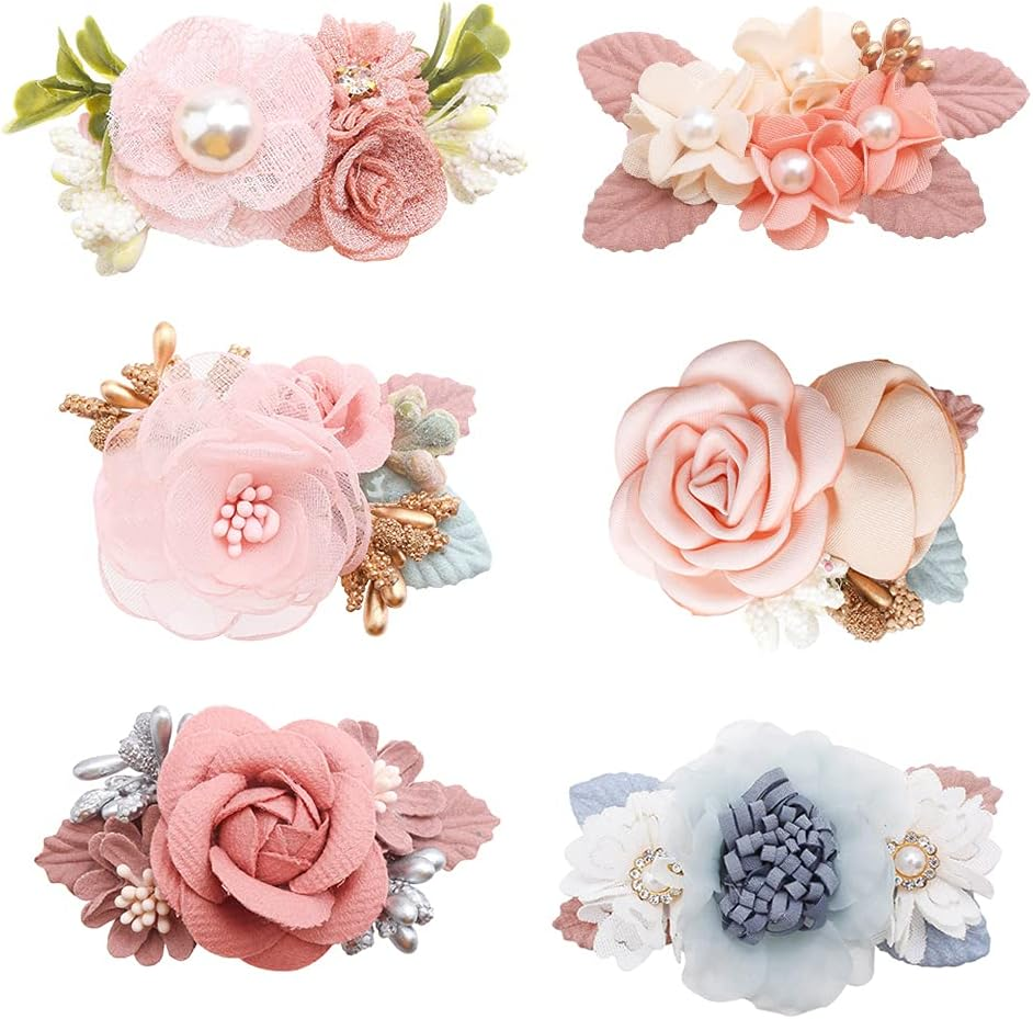Flower Hair Clip Bfnaagirl Baby Girl Hair Bows Exquisite Hair Accessories Alligator Clips for Infants Toddlers Teen Kids Gift 3Pcs/Set