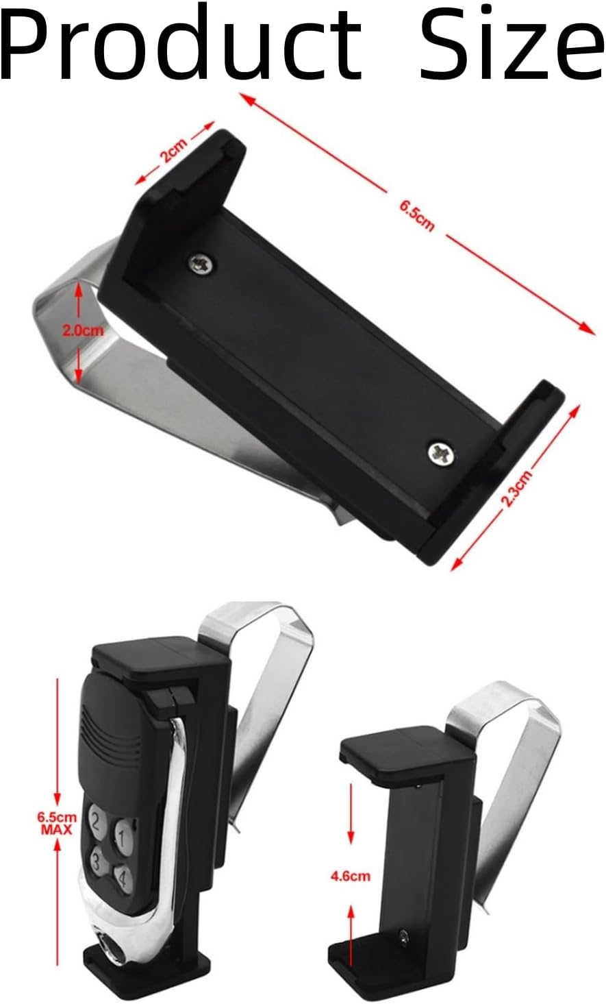 Garage Door Remote Key Car Visor Clip Remote Key Fob Car Key Chain Remote Clip for Garage Door Car Sun Shade Remote Visor Clip for Garage Door Launcher (2) image number 2